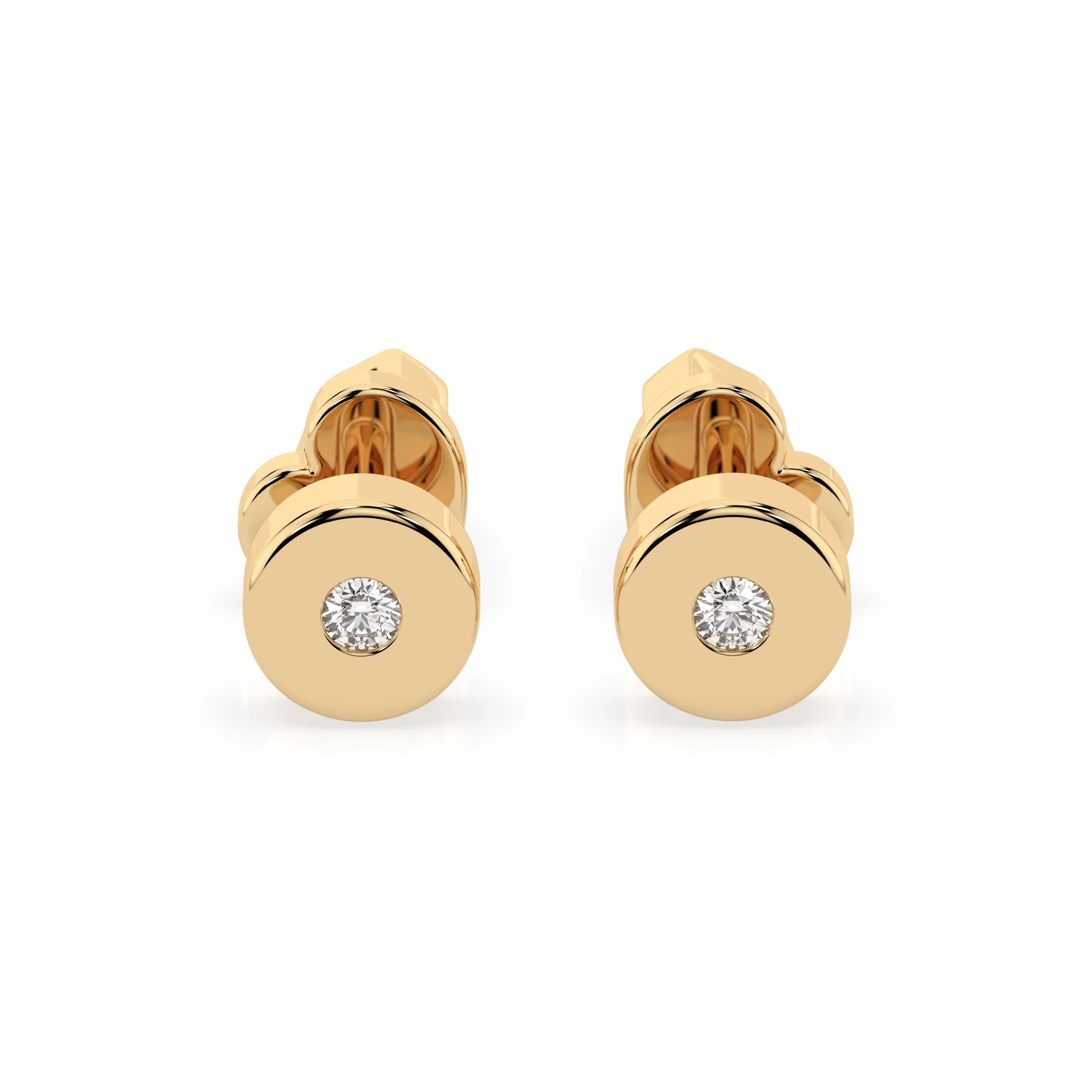 Cercei din Aur cu Diamante Rotunde Briliant 0.04 CT