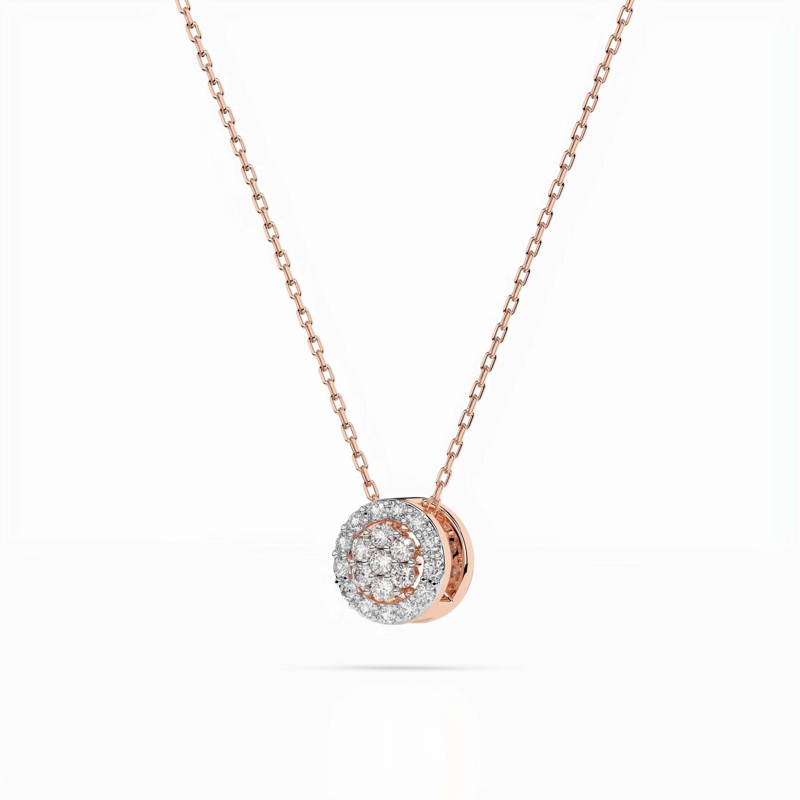 Colier din Aur cu Diamante Rotunde Briliant 0.15 CT