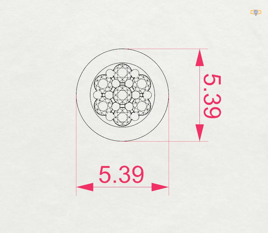 Cercei din Aur cu Diamante Rotunde Briliant 0.08 CT