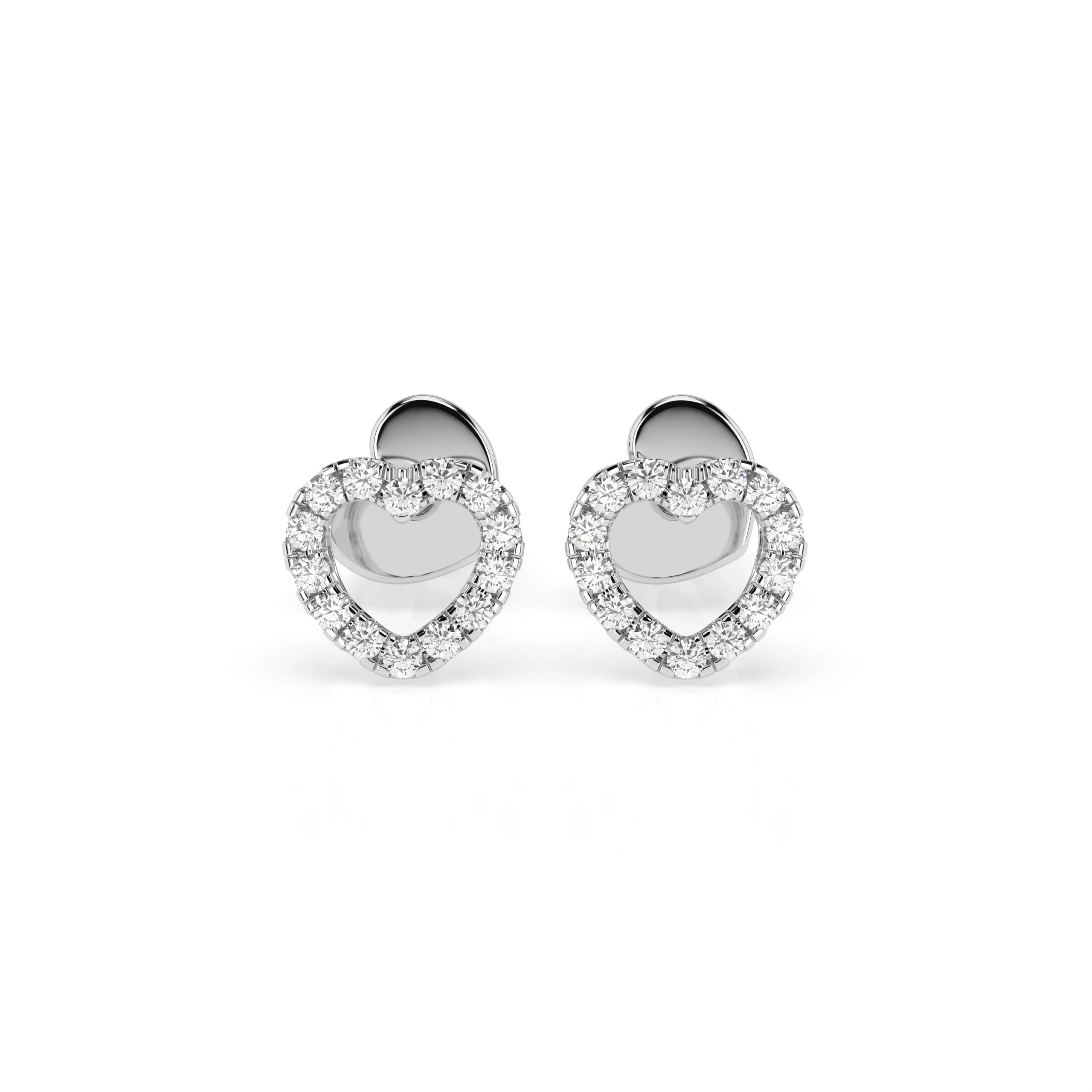Cercei din Aur cu Diamante Rotunde Briliant 0.14 CT