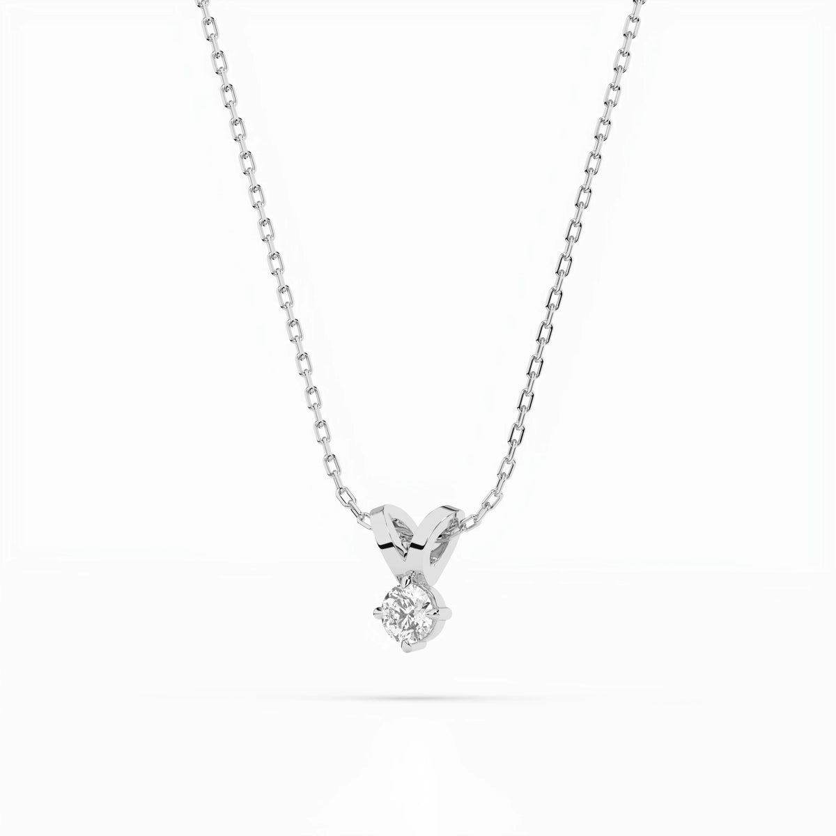 Colier din Aur cu Diamant, Forma Rotund Briliant, 0,10 CT