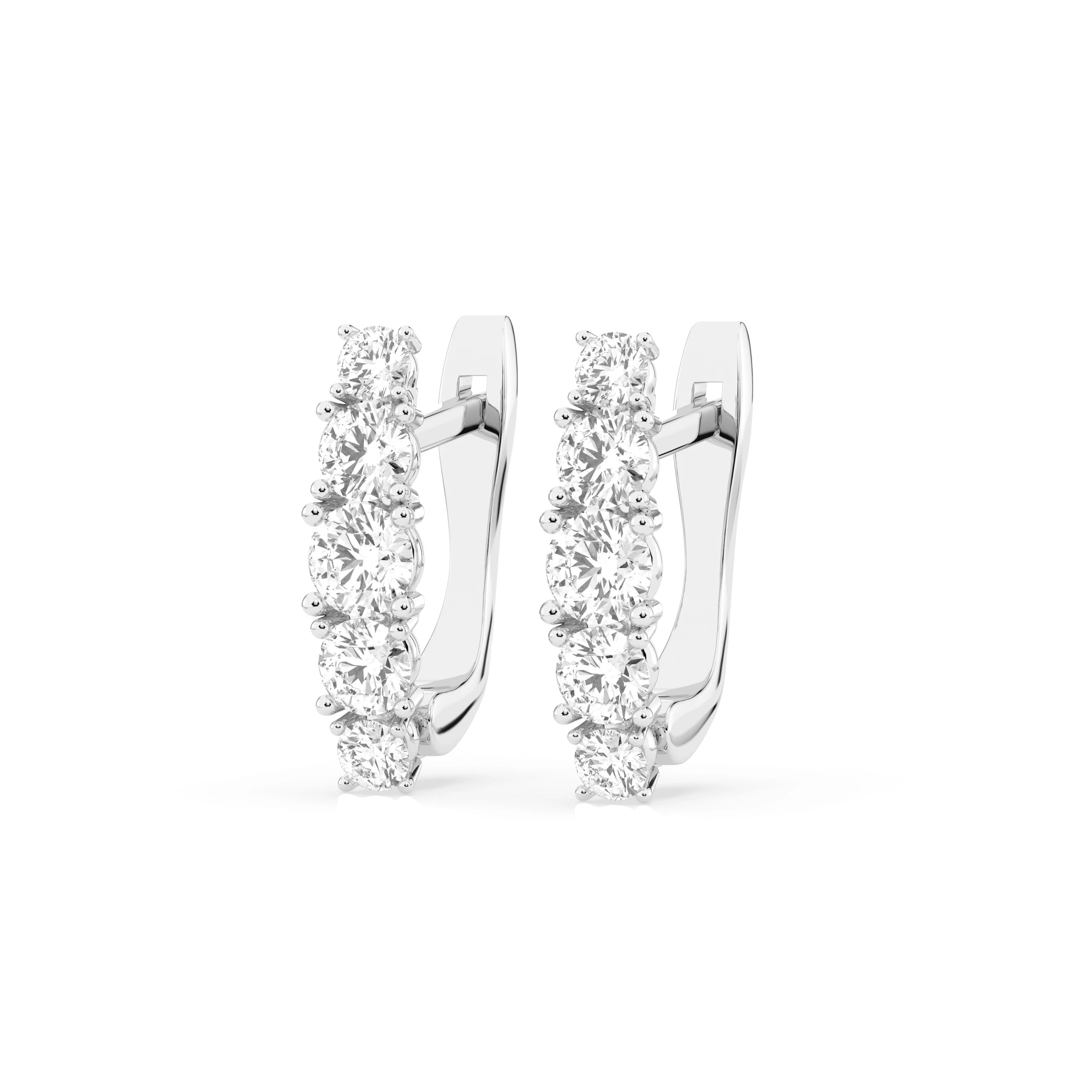 Cercei din Aur cu Diamante Rotunde Briliant 0.85 CT