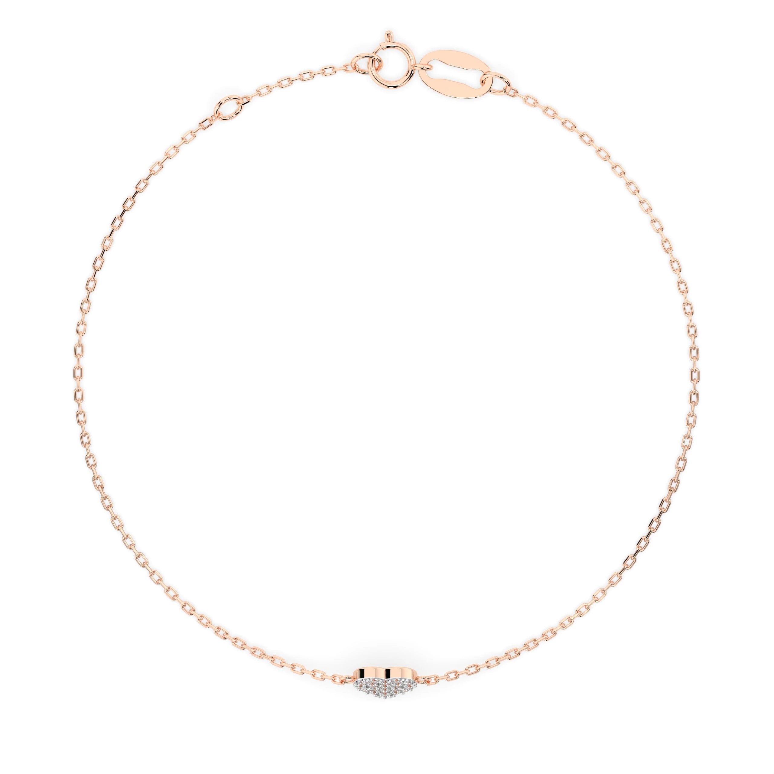 Brățară din Aur cu Diamante Rotunde Briliant 0.09 CT