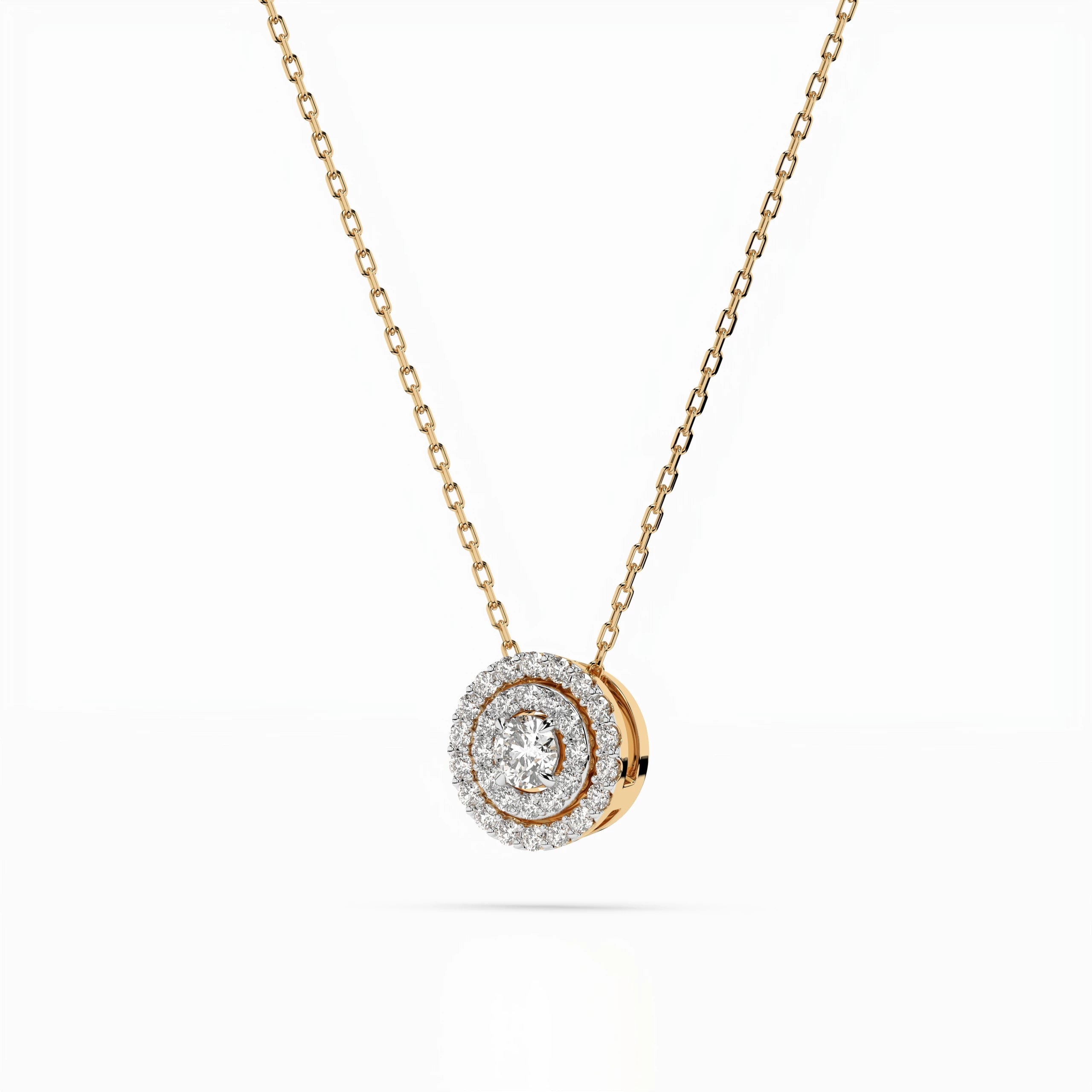 Colier din Aur cu Diamante Rotunde Briliant 0.24 CT