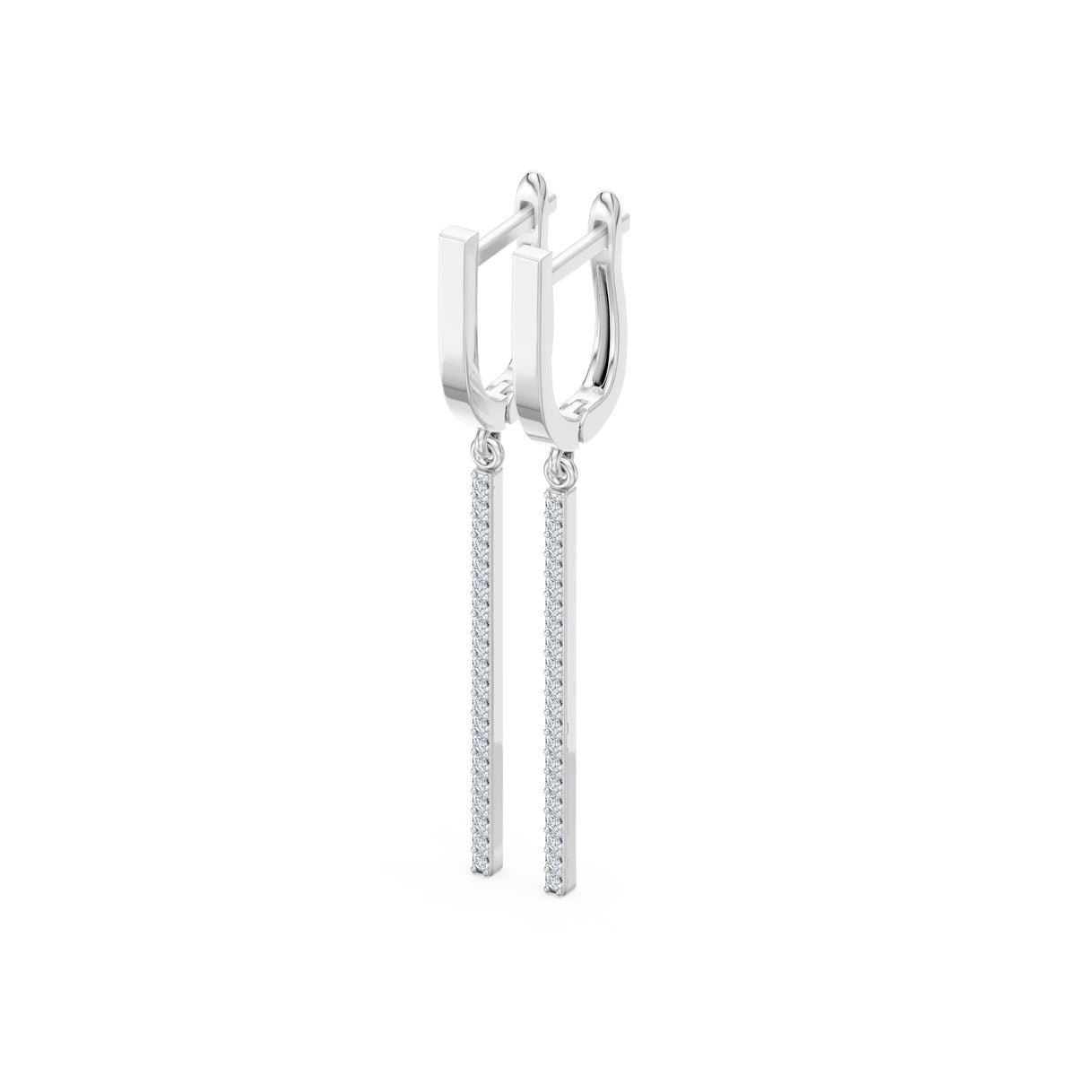 Cercei din Aur cu Diamante, Forma Rotund Briliant, 0,24 CT