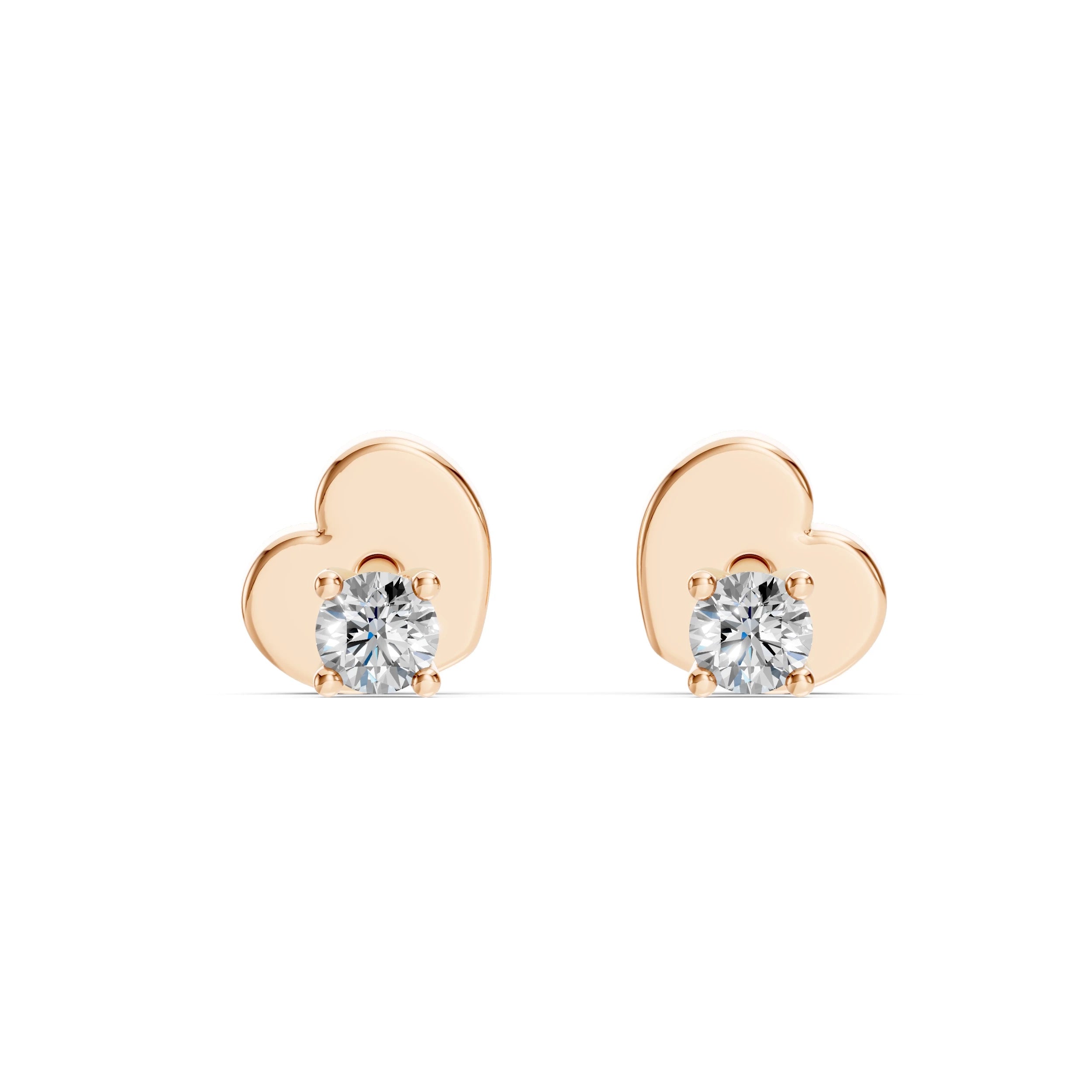 Cercei din Aur cu Diamante Rotunde Briliant 0.12 CT