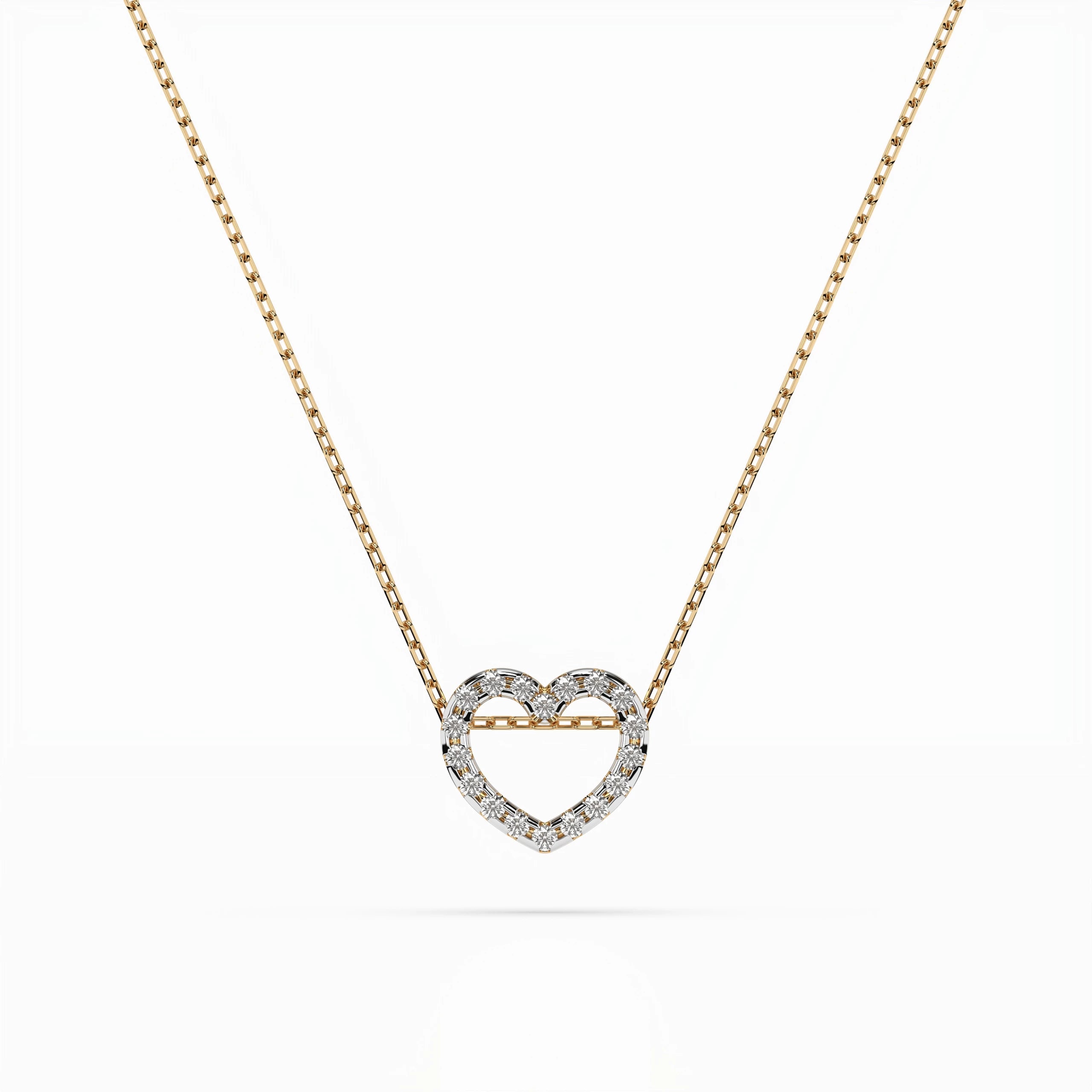 Colier din Aur cu Diamante Rotunde Briliant 0.09 CT