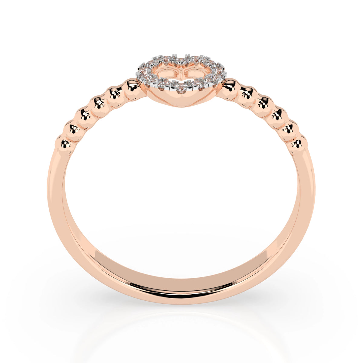 Inel din Aur cu Diamante, Forma Rotund Briliant, 0,07 CT