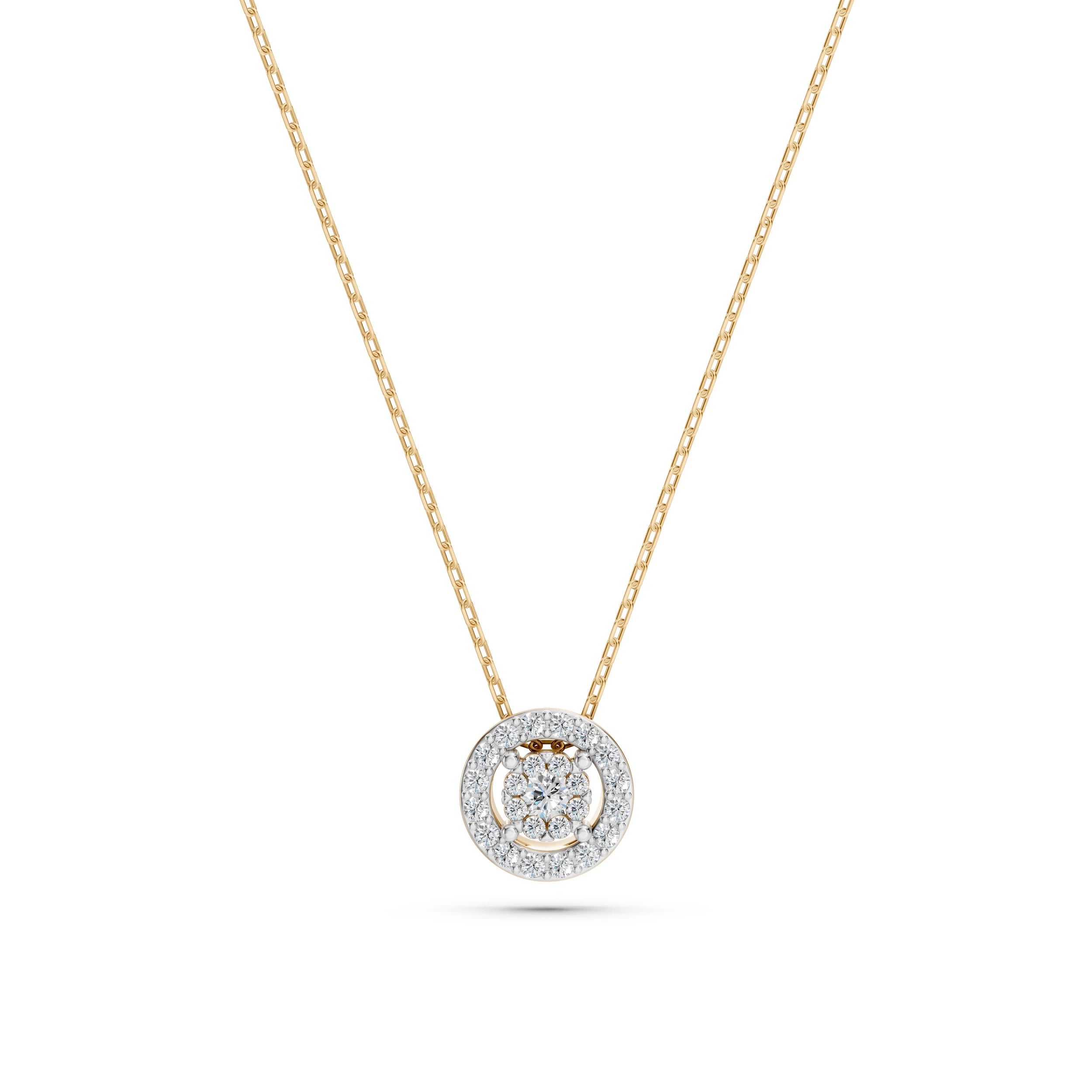 Colier din Aur cu Diamante Rotunde Briliant 0.14 CT