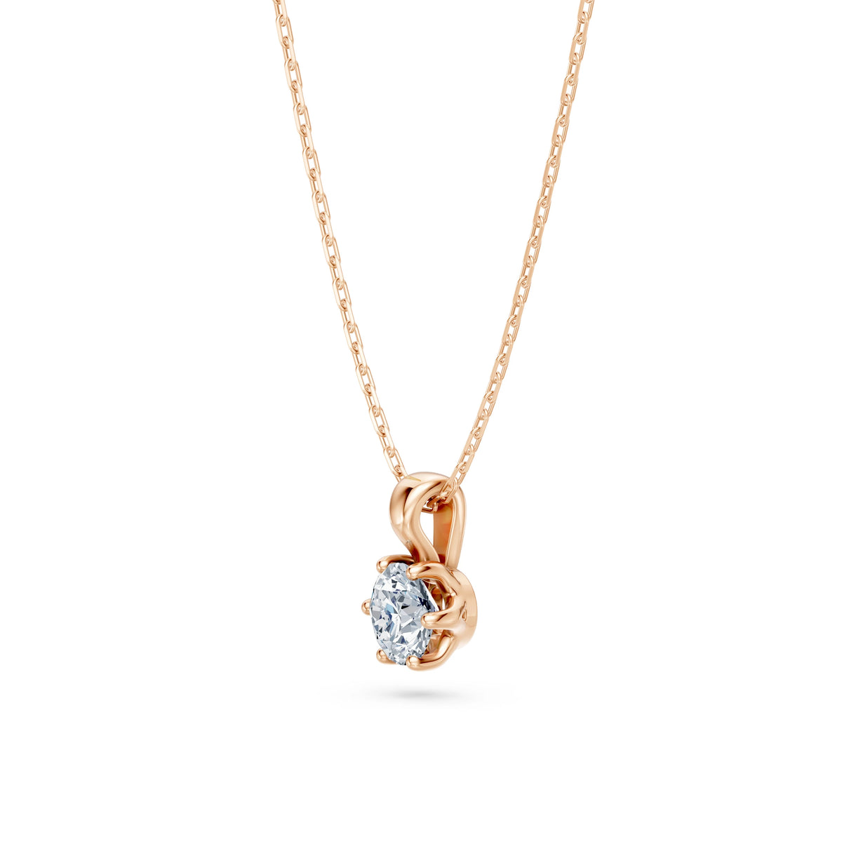 Colier din Aur cu Diamant, Forma Rotund Briliant, 0,30 CT