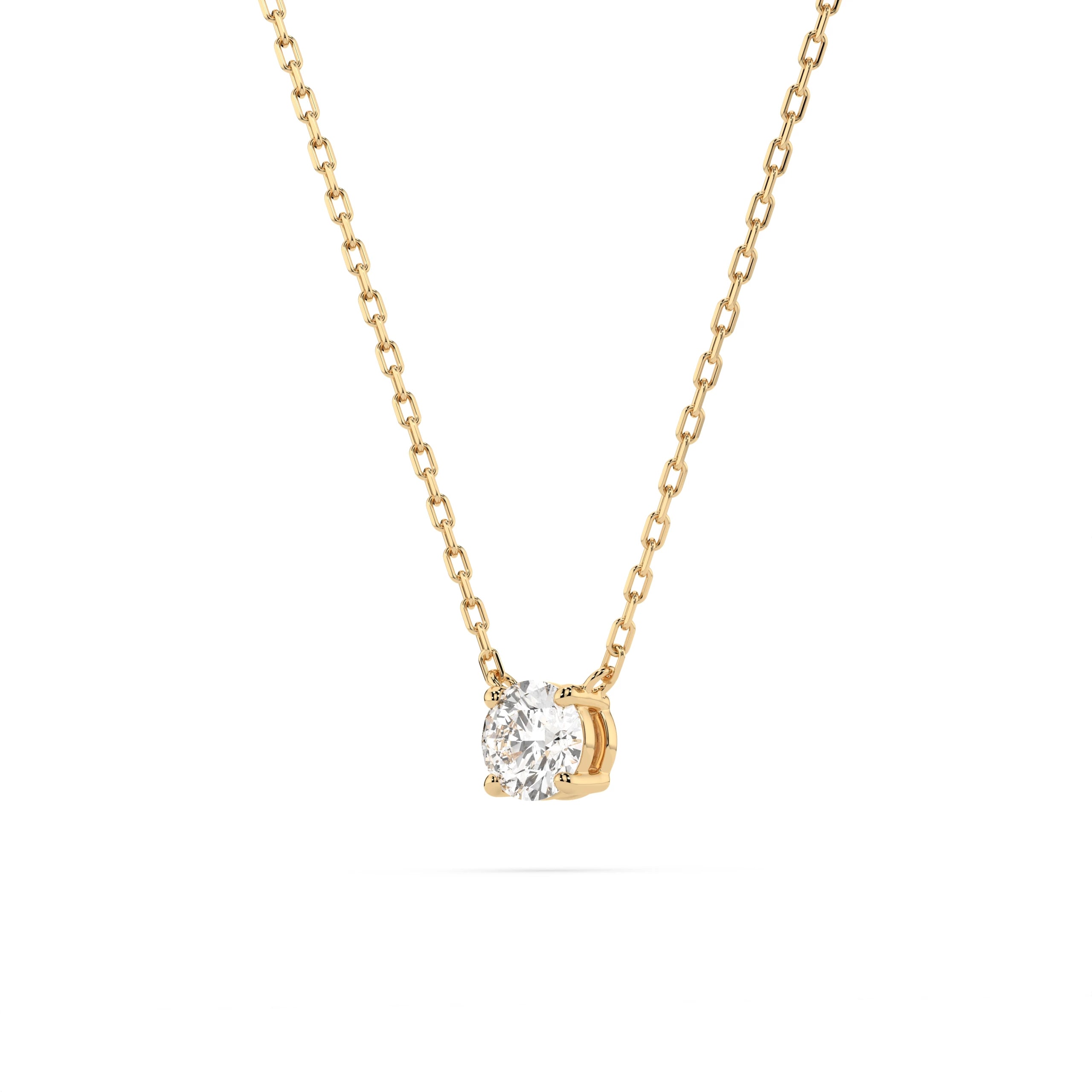 Colier din Aur cu Diamant Rotund Briliant 0.15 CT