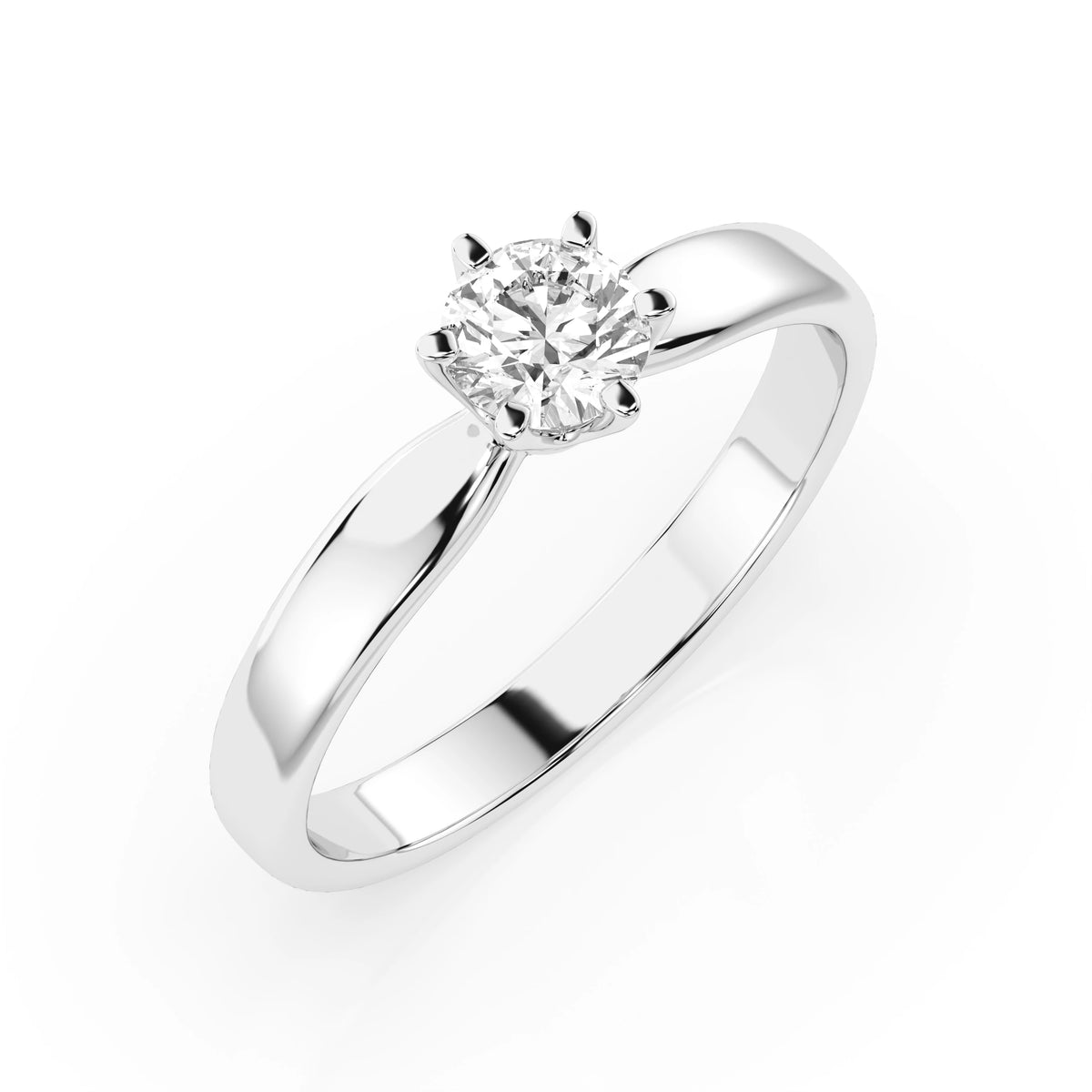Inel de Logodnă Solitaire din Aur, Diamant Rotund Briliant 0,25 CT