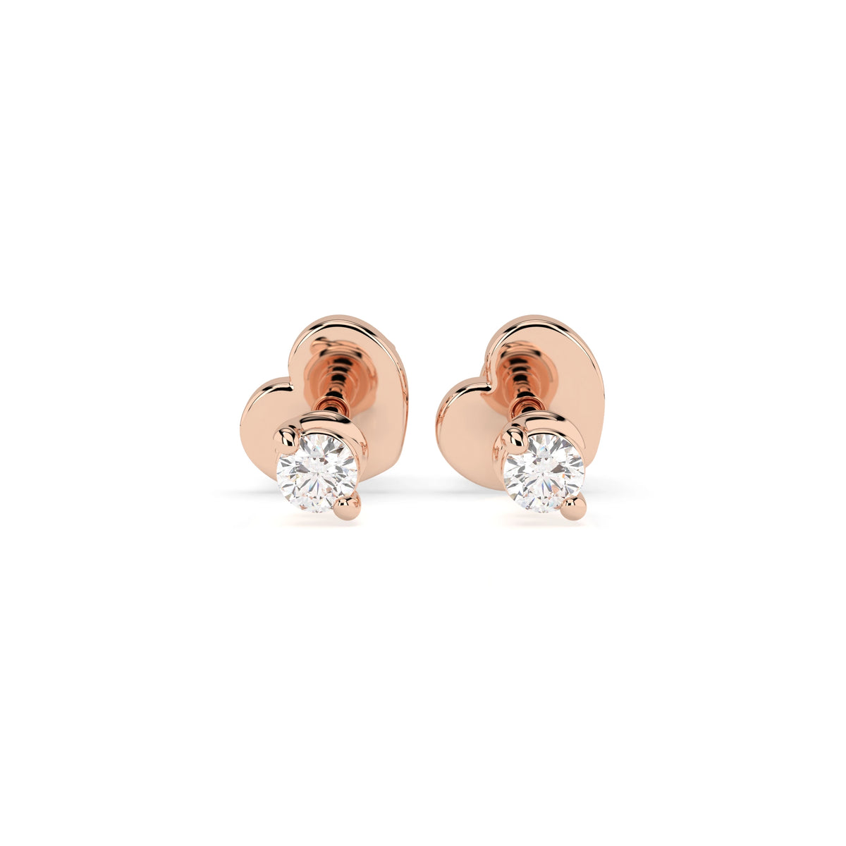 Cercei din Aur cu Diamante Rotunde Briliant 0.08 CT