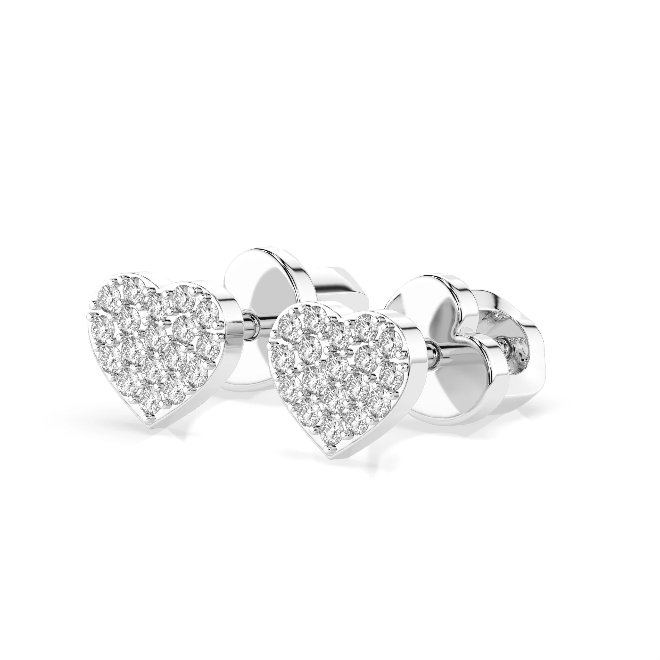 Cercei din Aur cu Diamante Rotunde Briliant 0.18 CT