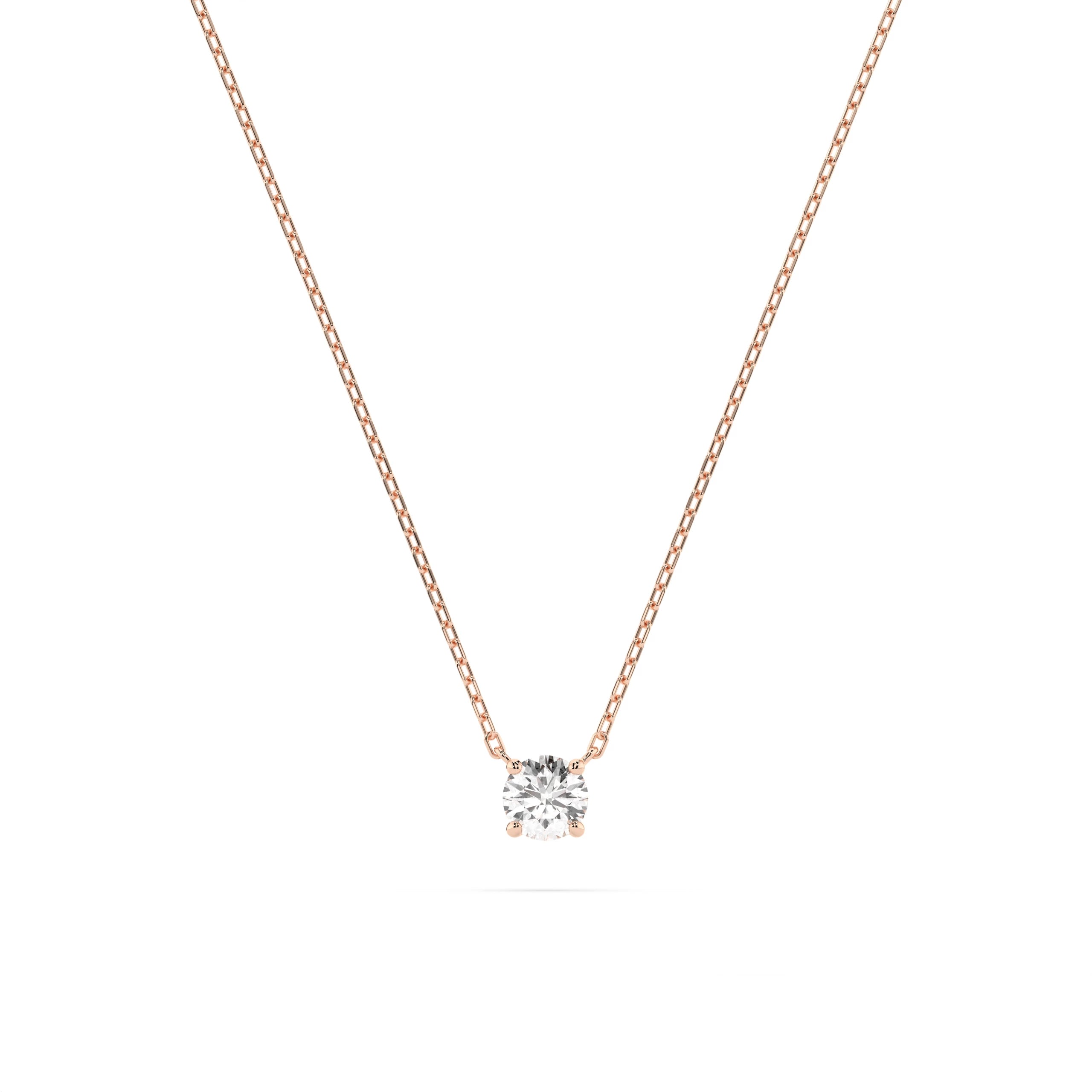 Colier din Aur cu Diamant Rotund Briliant 0.15 CT