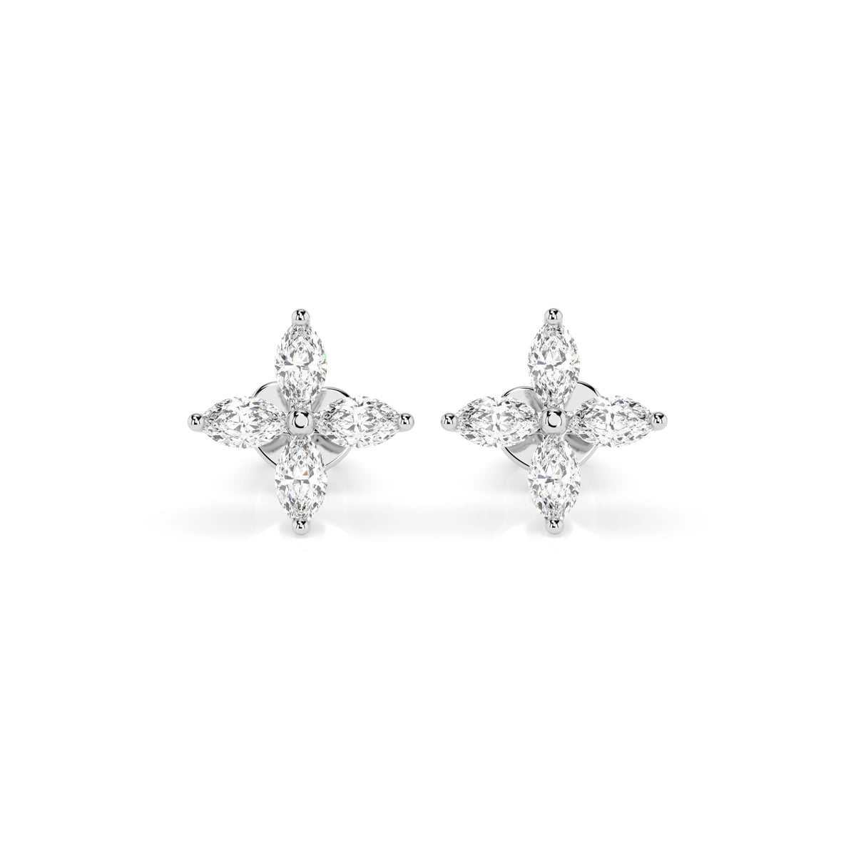 Cercei din Aur cu Diamante, Forma Marquise, 0,80 CT