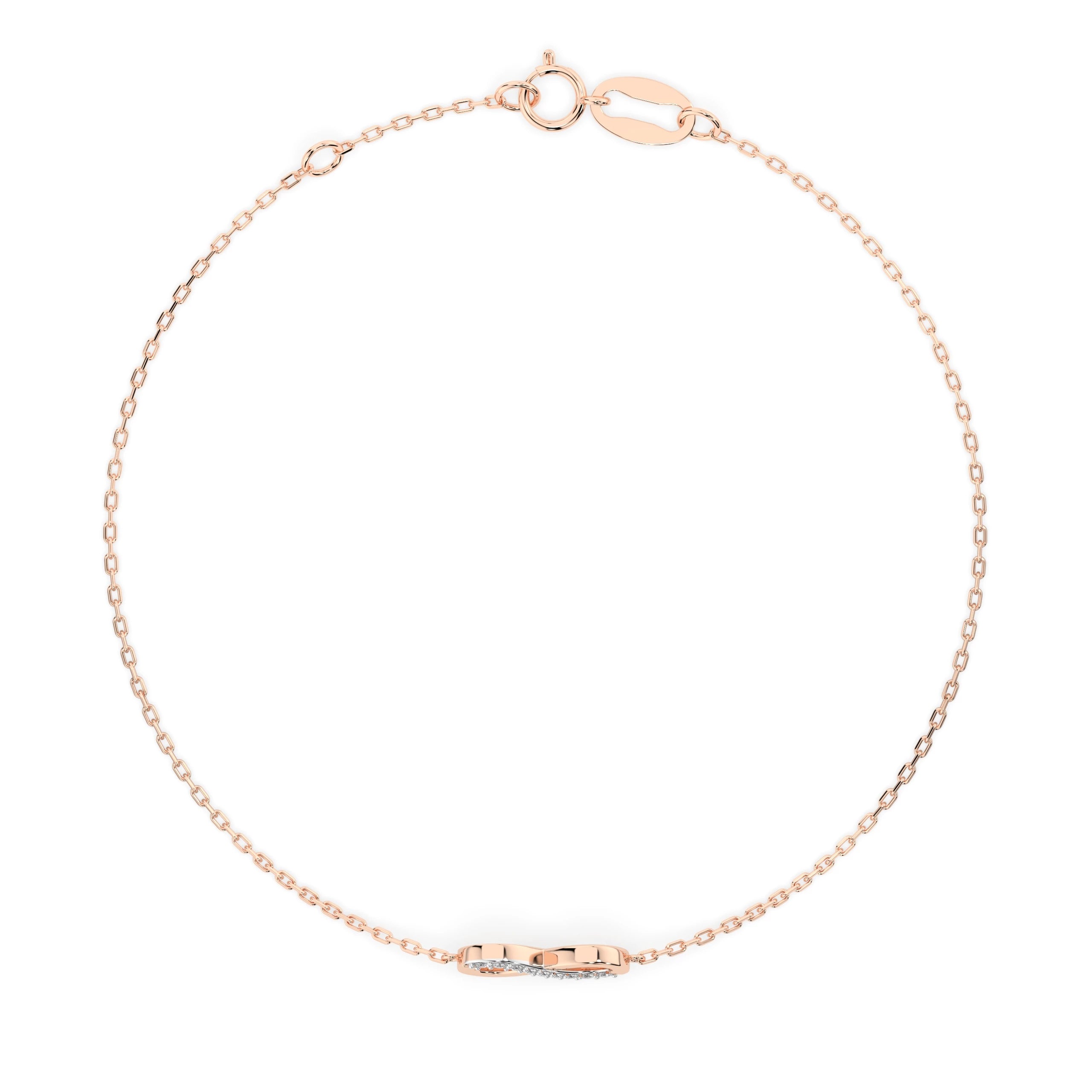 Brățară din Aur cu Diamante Rotunde Briliant 0.05 CT