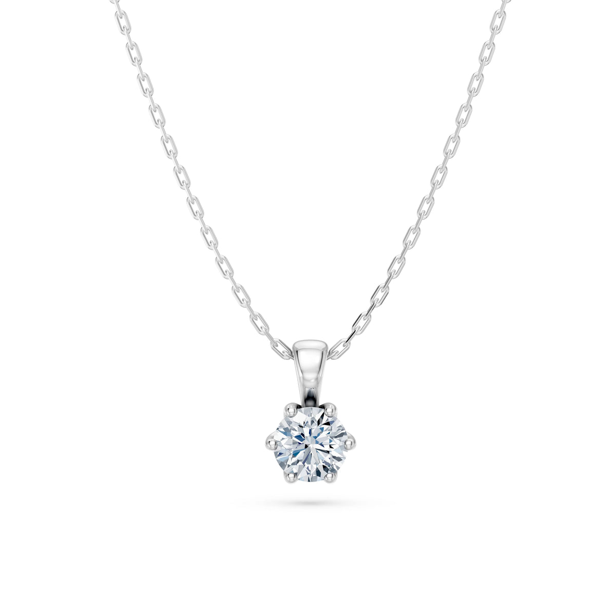 Colier din Aur cu Diamant, Forma Rotund Briliant, 0,30 CT