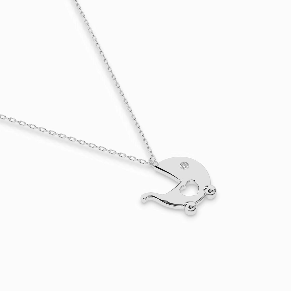 Colier din Aur cu Diamant, Forma Rotund Briliant, 0,01 CT