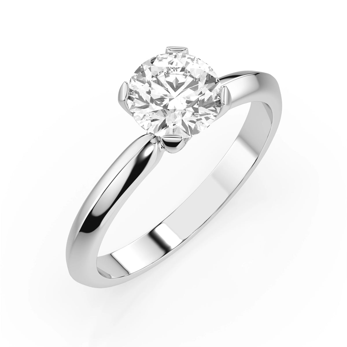 Inel de Logodnă Solitaire din Aur, Diamant Rotund Briliant 0,70 CT