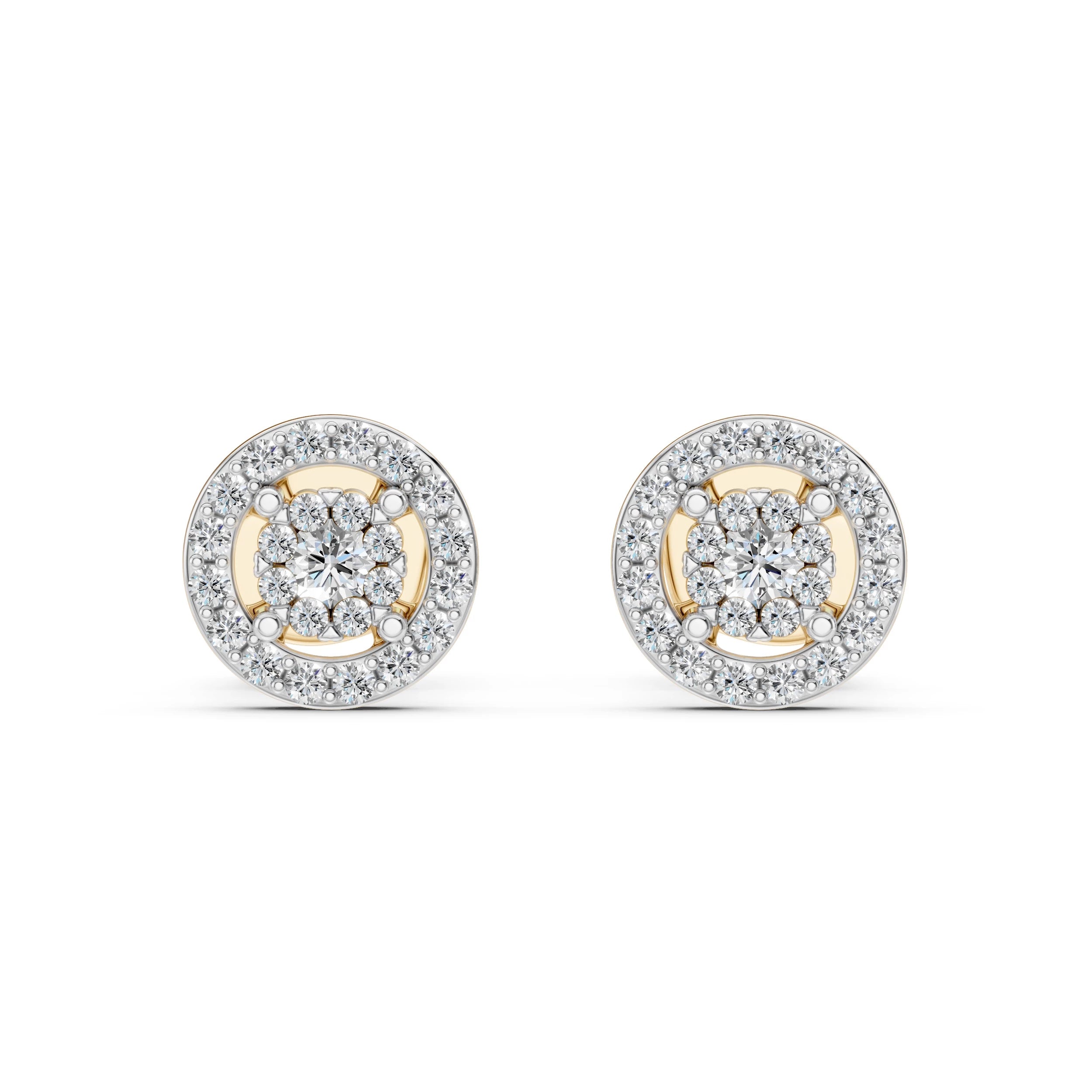 Cercei din Aur cu Diamante Rotunde Briliant 0.28 CT