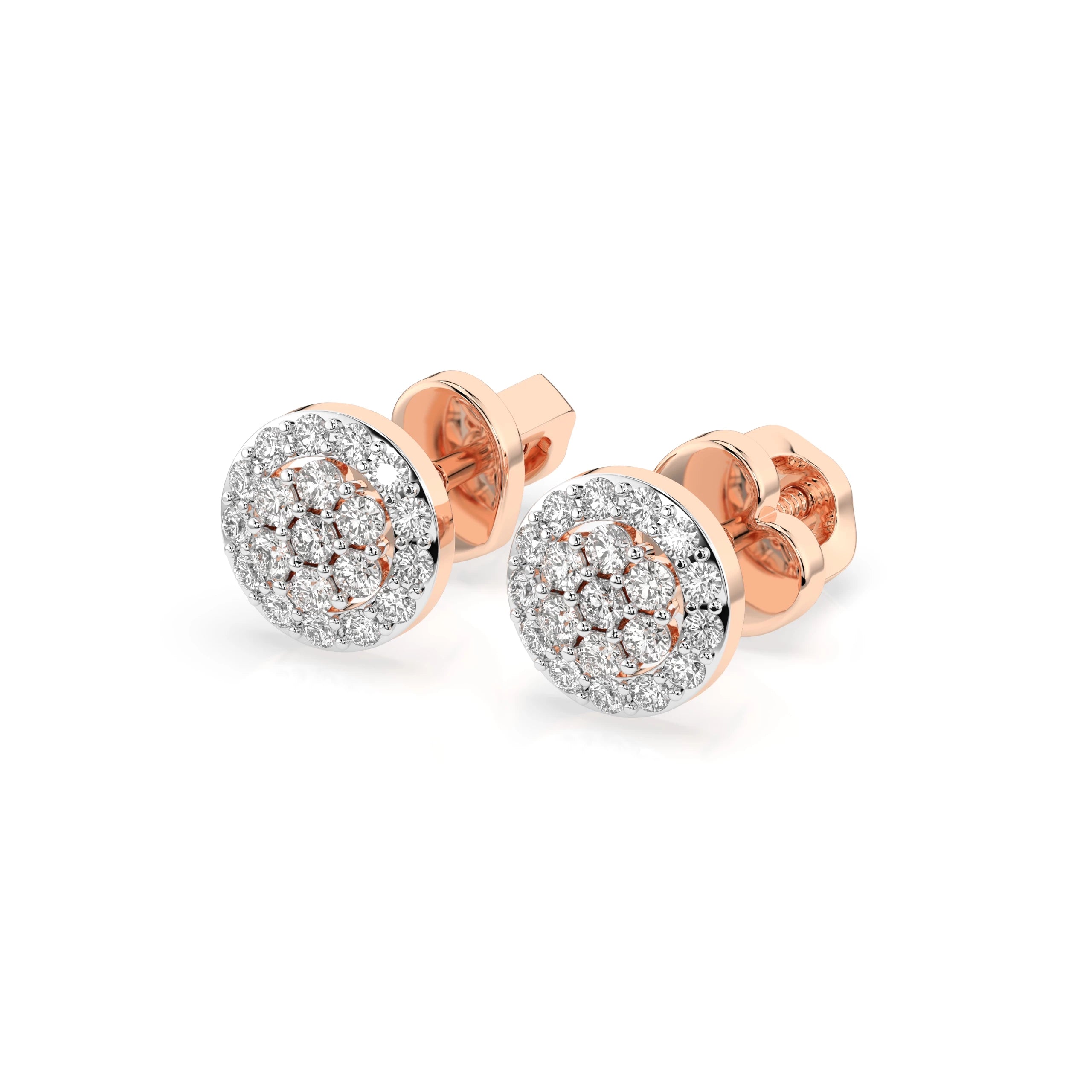 Cercei din Aur cu Diamante Rotunde Briliant 0.30 CT