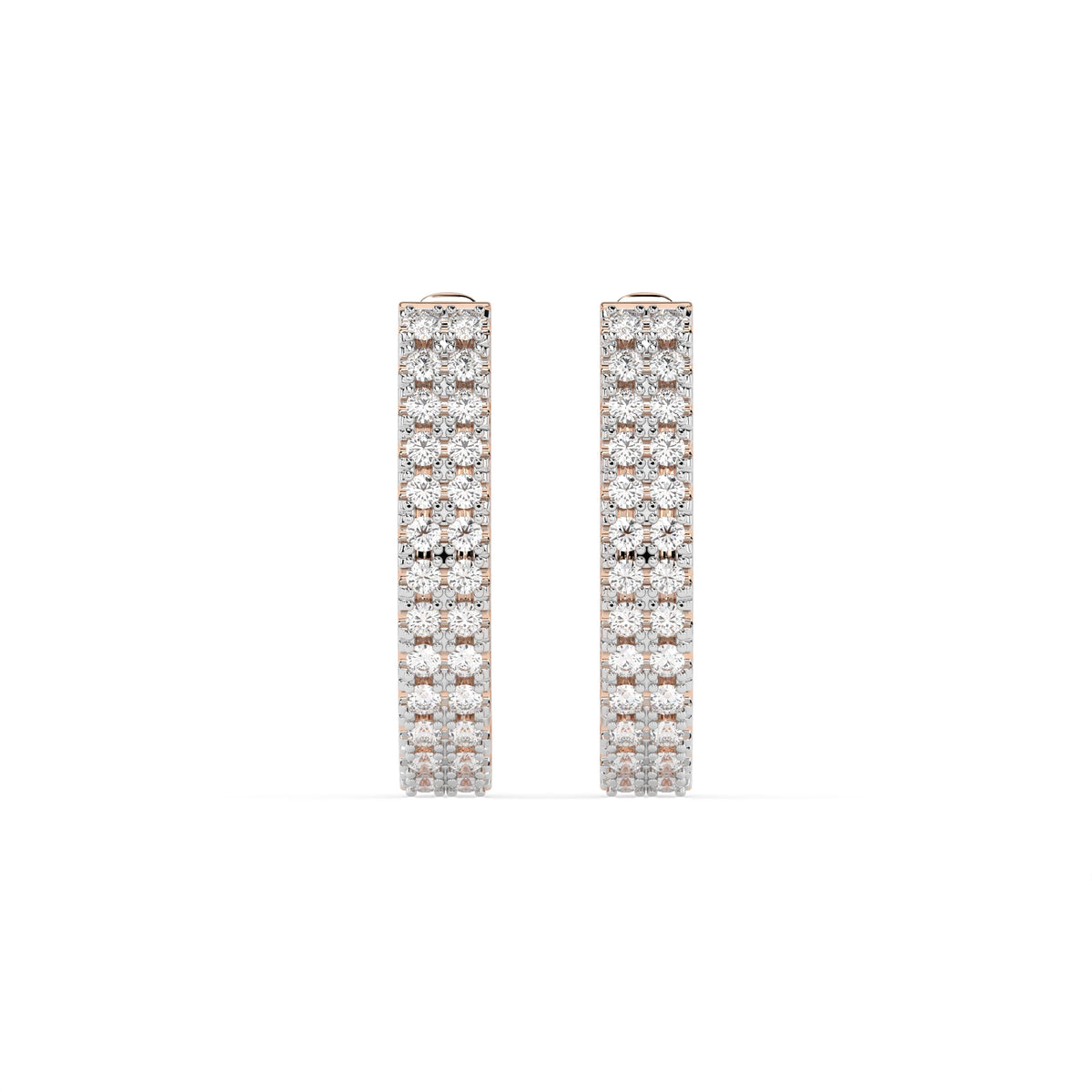 Cercei din Aur cu Diamante Rotunde Briliant 0.21 CT