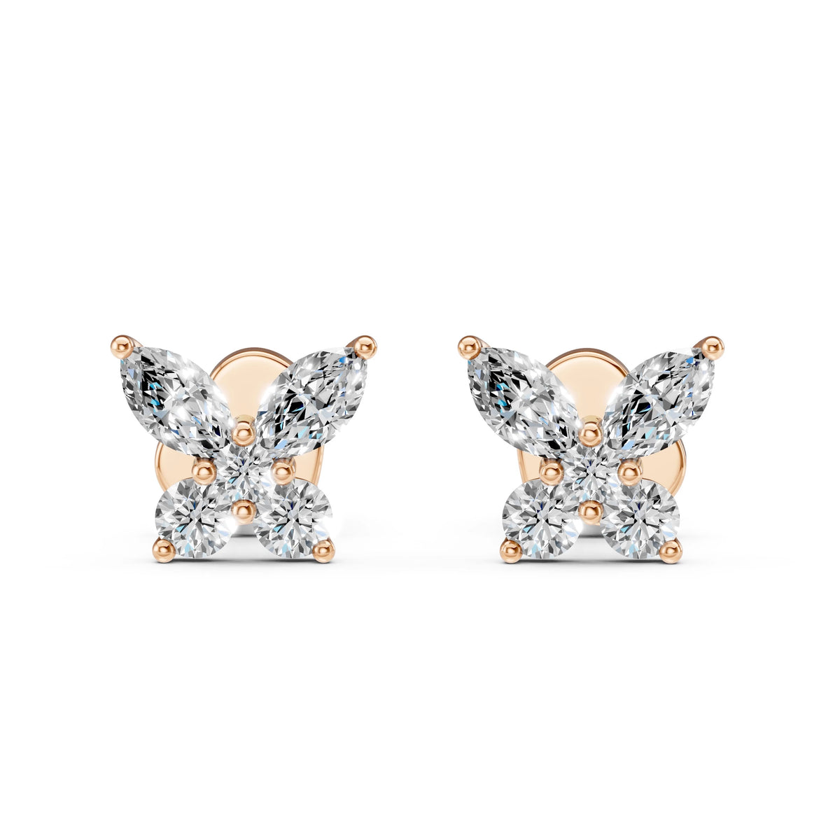 Cercei din Aur cu Diamante, Forma Marquise, 0,64 CT