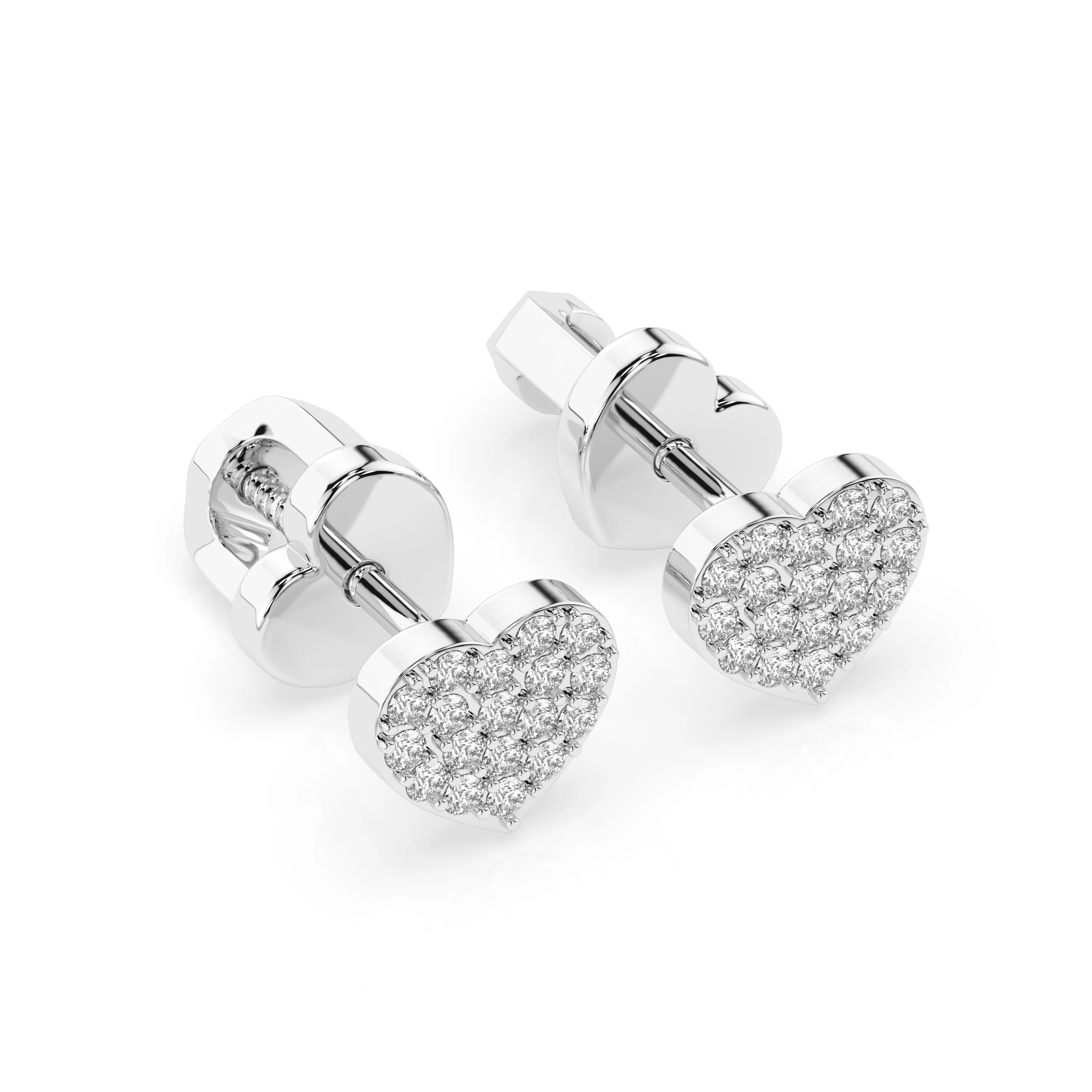 Cercei din Aur cu Diamante Rotunde Briliant 0.18 CT