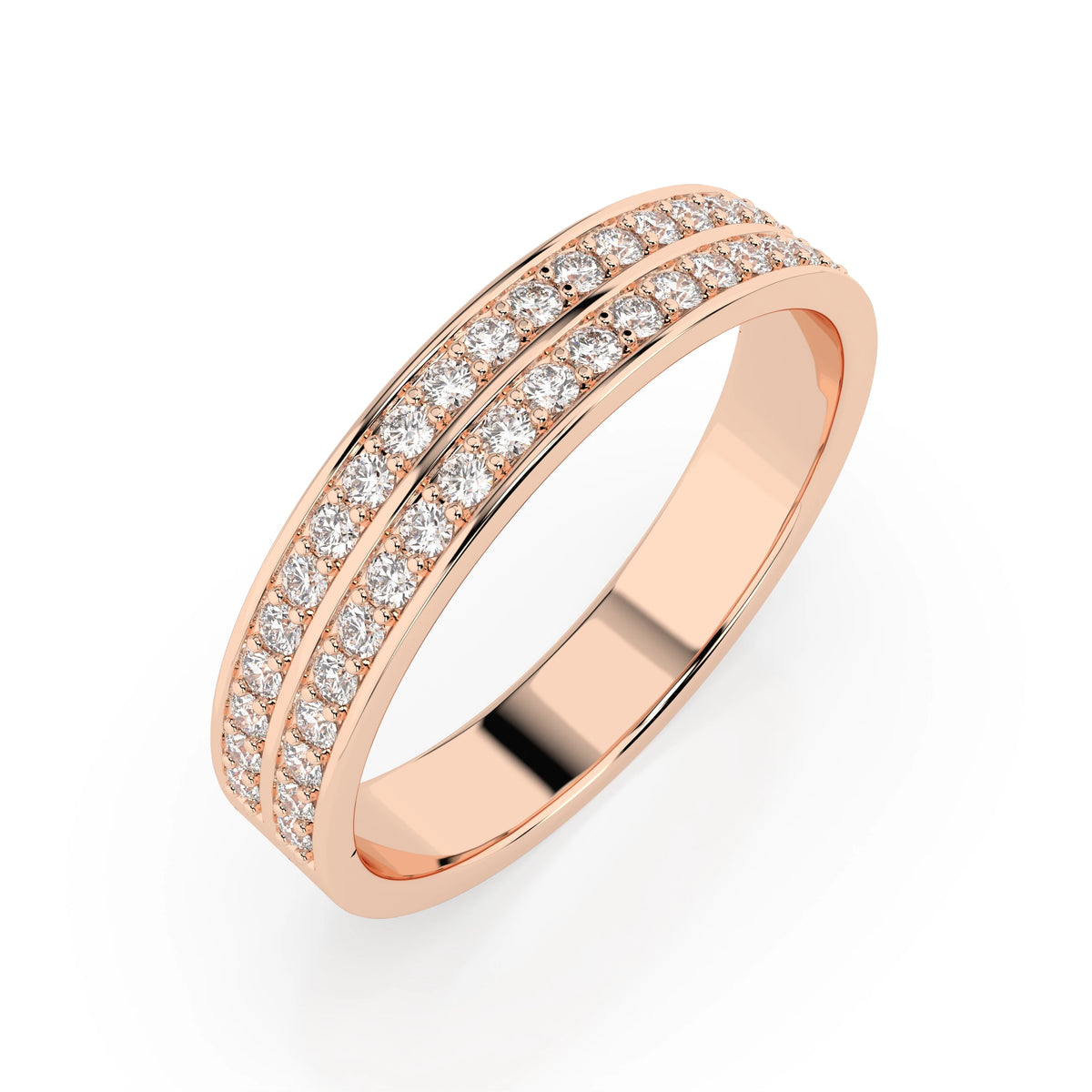 Inel din Aur cu Diamante, Forma Rotund Briliant, 0,37 CT