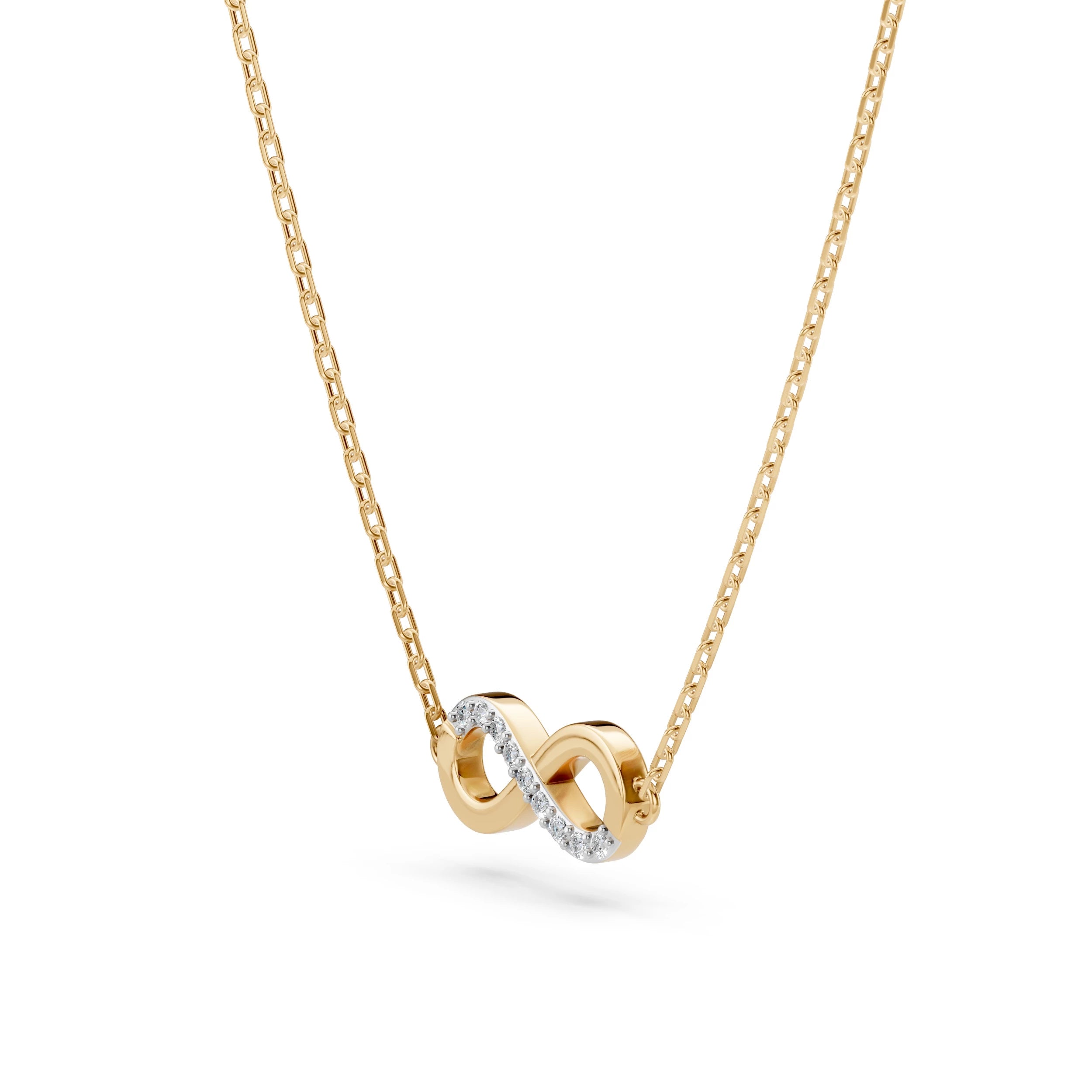 Colier din Aur cu Diamante Rotunde Briliant 0.05 CT