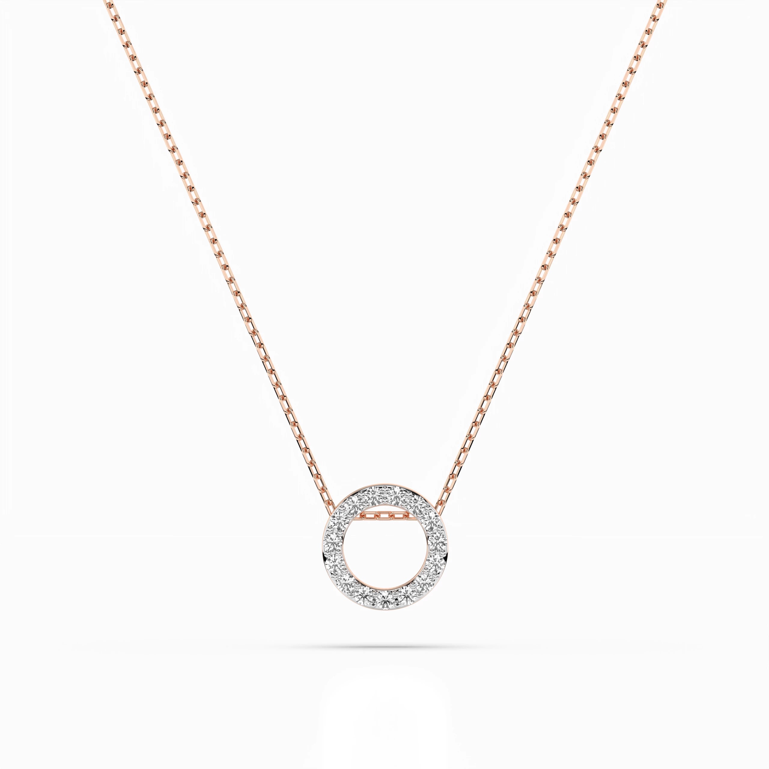 Colier din Aur cu Diamante Rotunde Briliant 0.09 CT