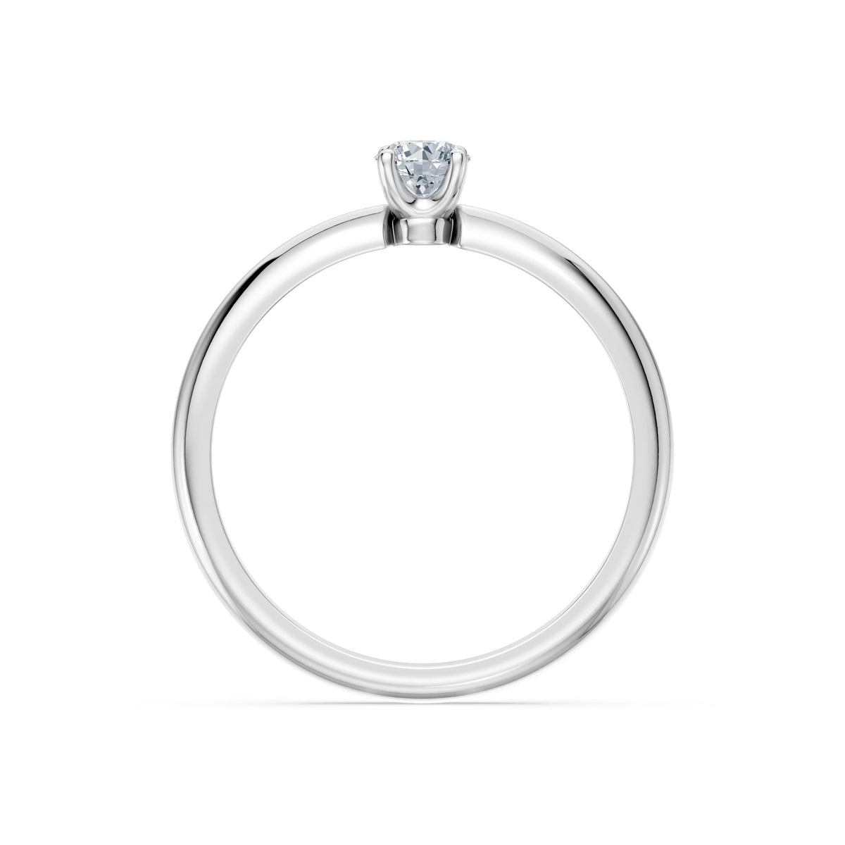 Inel de Logodnă Solitaire din Aur, Diamant Rotund Briliant 0,20 CT
