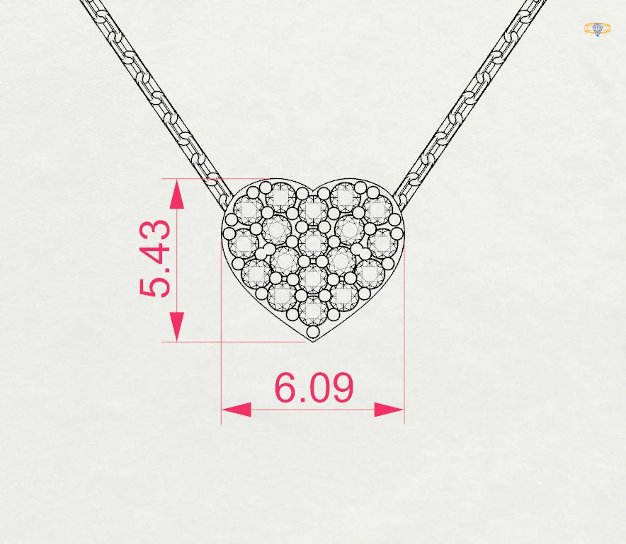 Colier din Aur cu Diamante Rotunde Briliant 0.09 CT