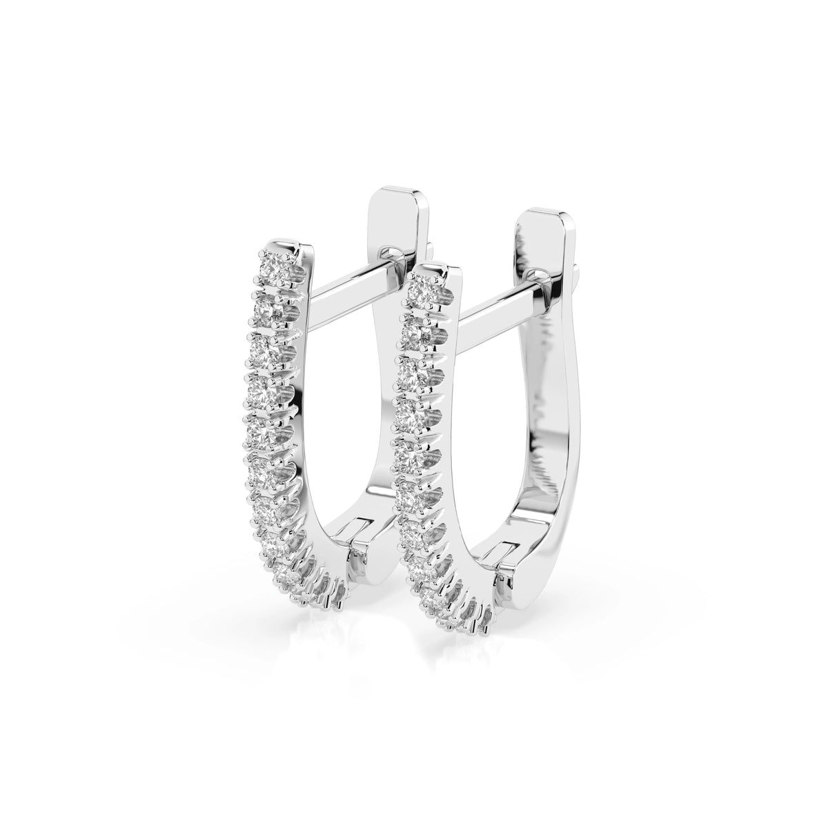 Cercei din Aur cu Diamante Rotunde Briliant 0.18 CT