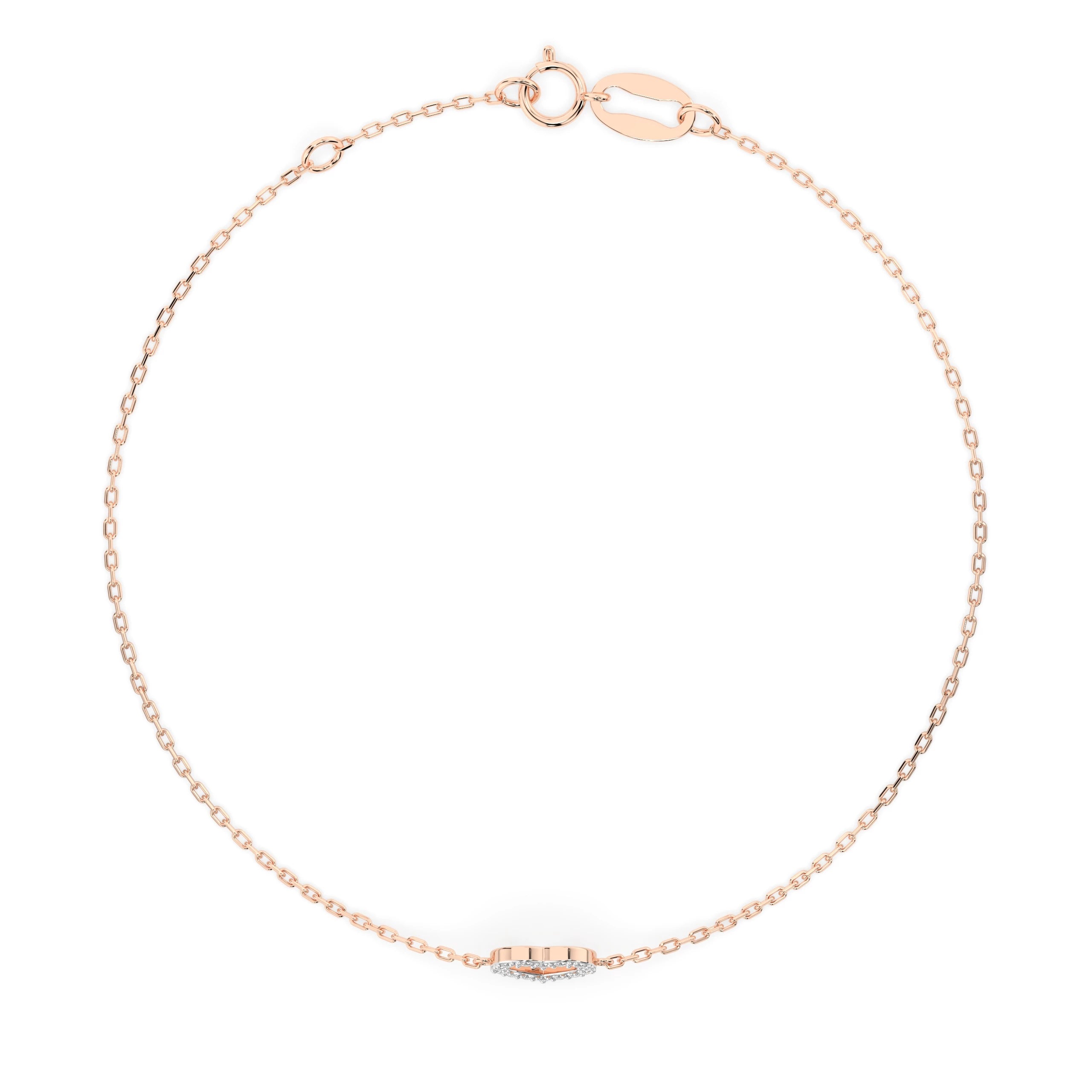 Brățară din Aur cu Diamante Rotunde Briliant 0.07 CT