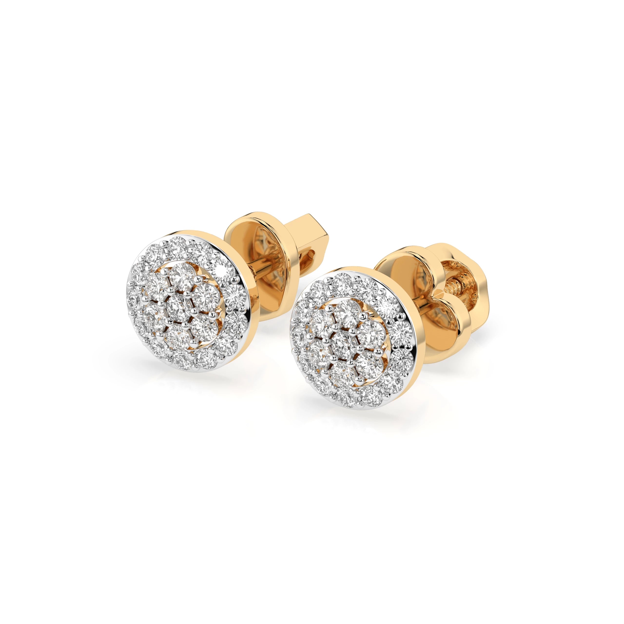 Cercei din Aur cu Diamante Rotunde Briliant 0.30 CT