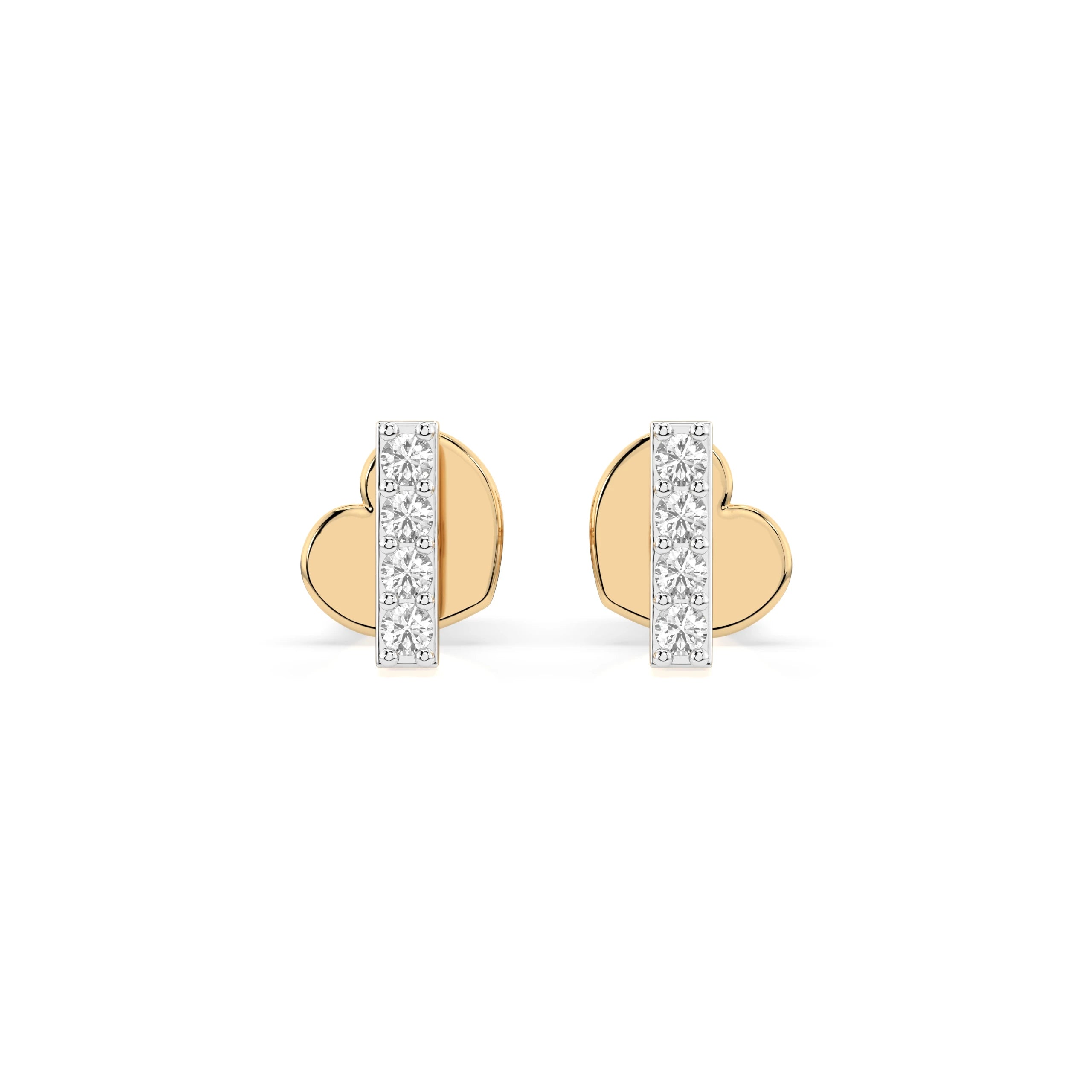 Cercei din Aur cu Diamante Rotunde Briliant 0.08 CT