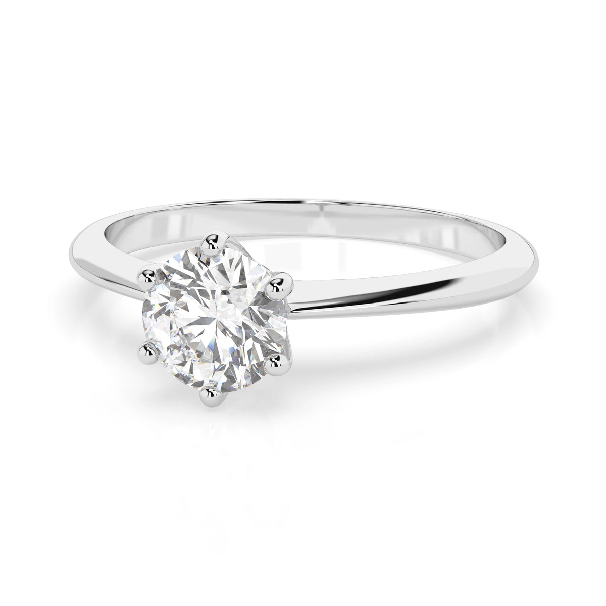 Inel de Logodnă Solitaire din Aur, Diamant Rotund Briliant 0,50 CT