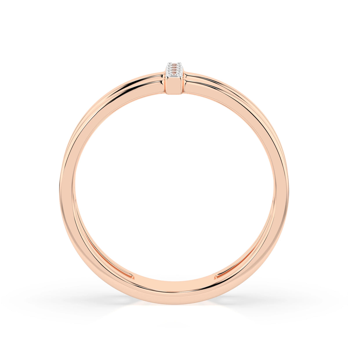 Inel din Aur cu Diamante, Forma Rotund Briliant, 0,04 CT