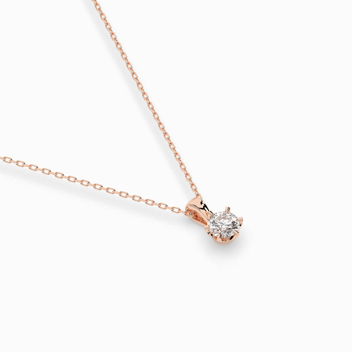 Colier din Aur cu Diamant, Forma Rotund Briliant, 0,15 CT