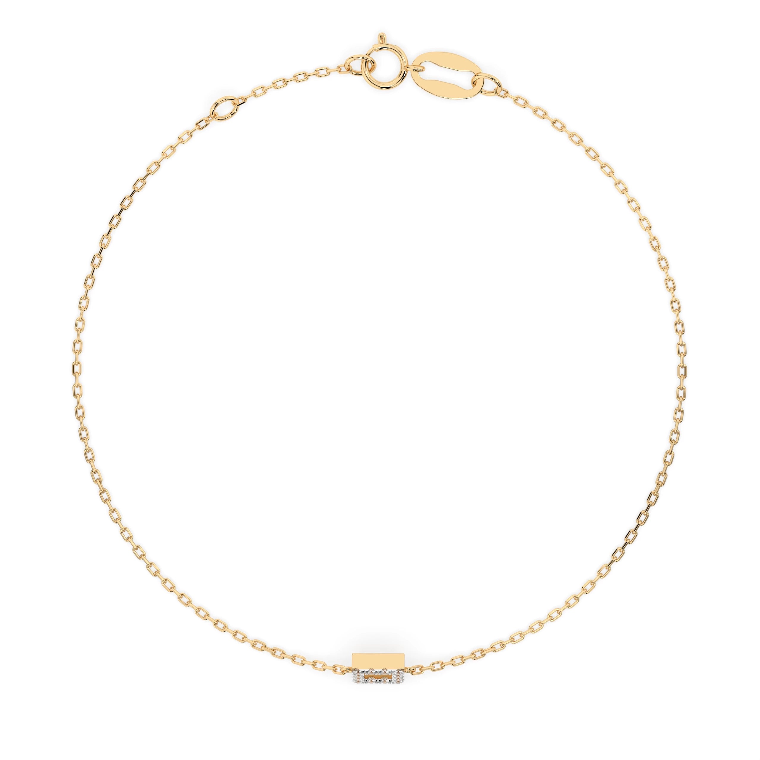 Brățară din Aur cu Diamante Rotunde Briliant 0.06 CT