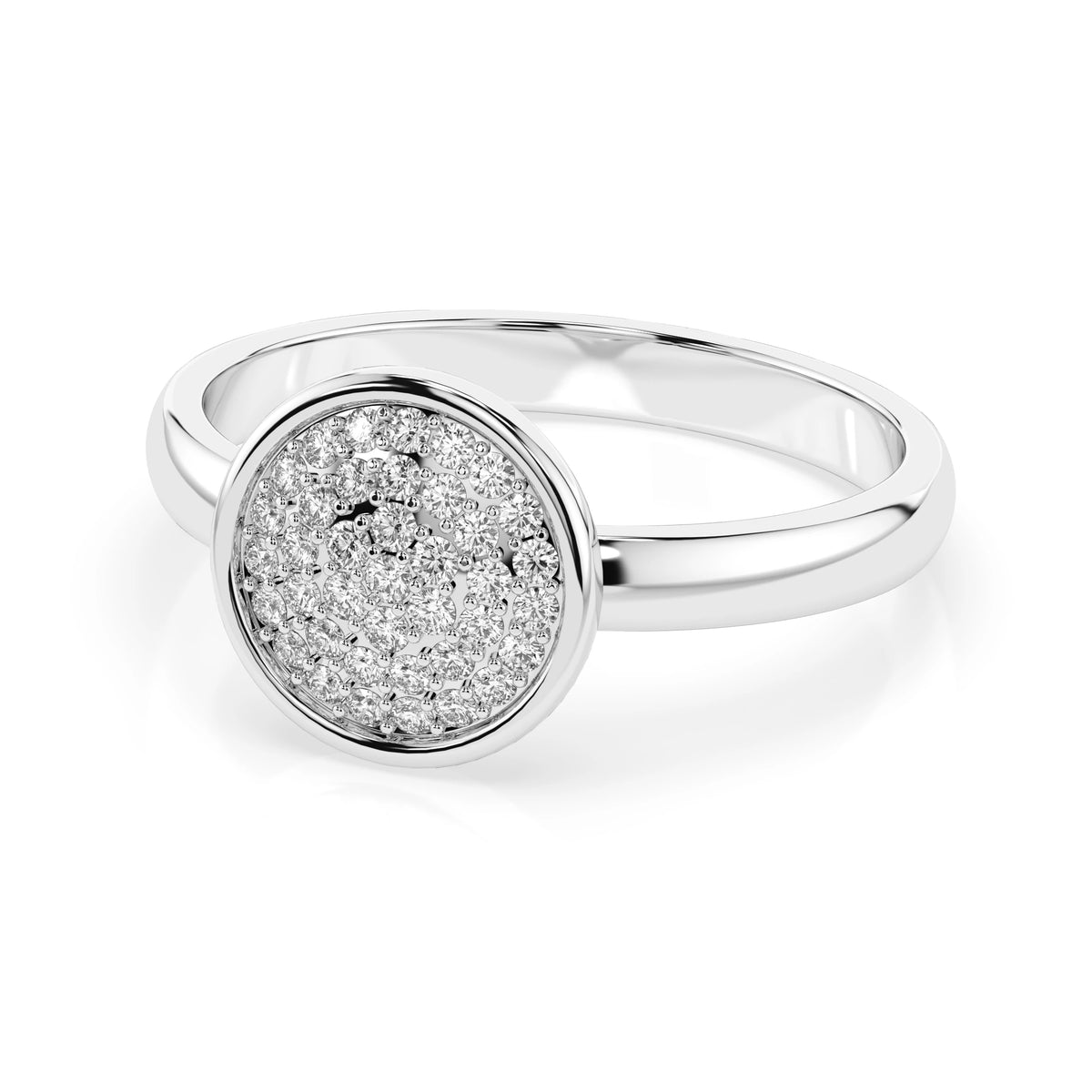 Inel din Aur cu Diamante, Forma Rotund Briliant, 0,23 CT