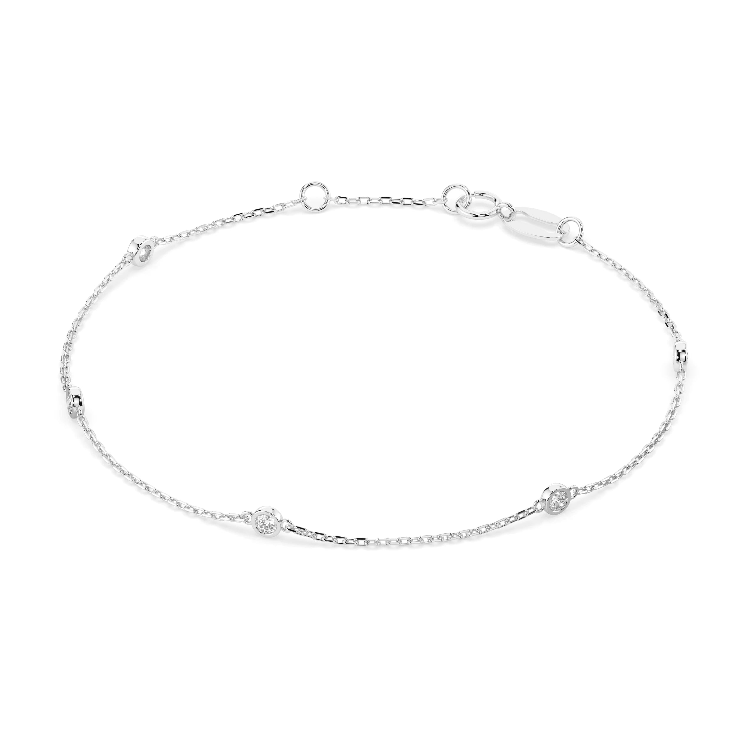 Brățară din Aur cu Diamante Rotunde Briliant 0.14 CT