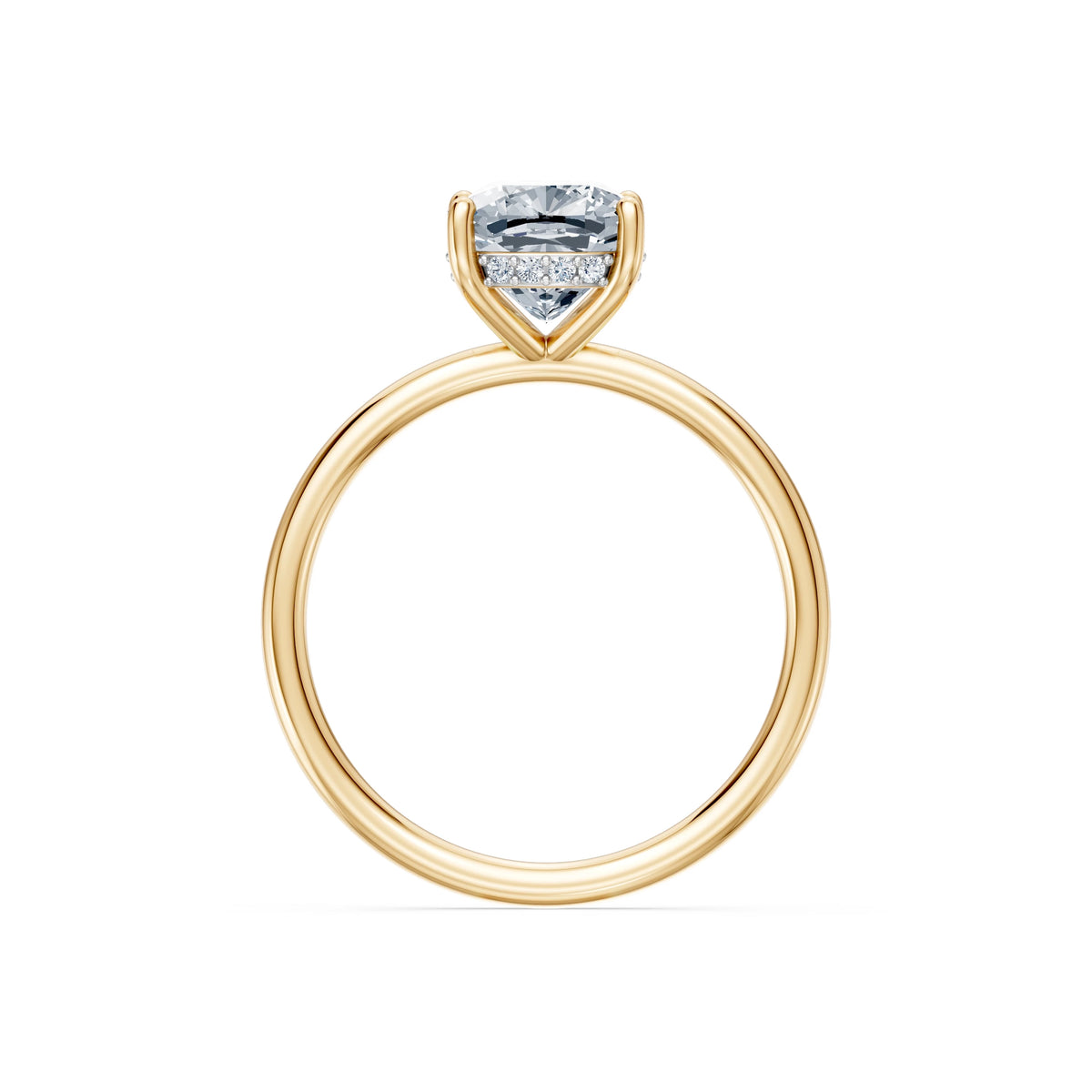 Inel de Logodnă Solitaire din Aur, Diamant Cushion 2,00 CT