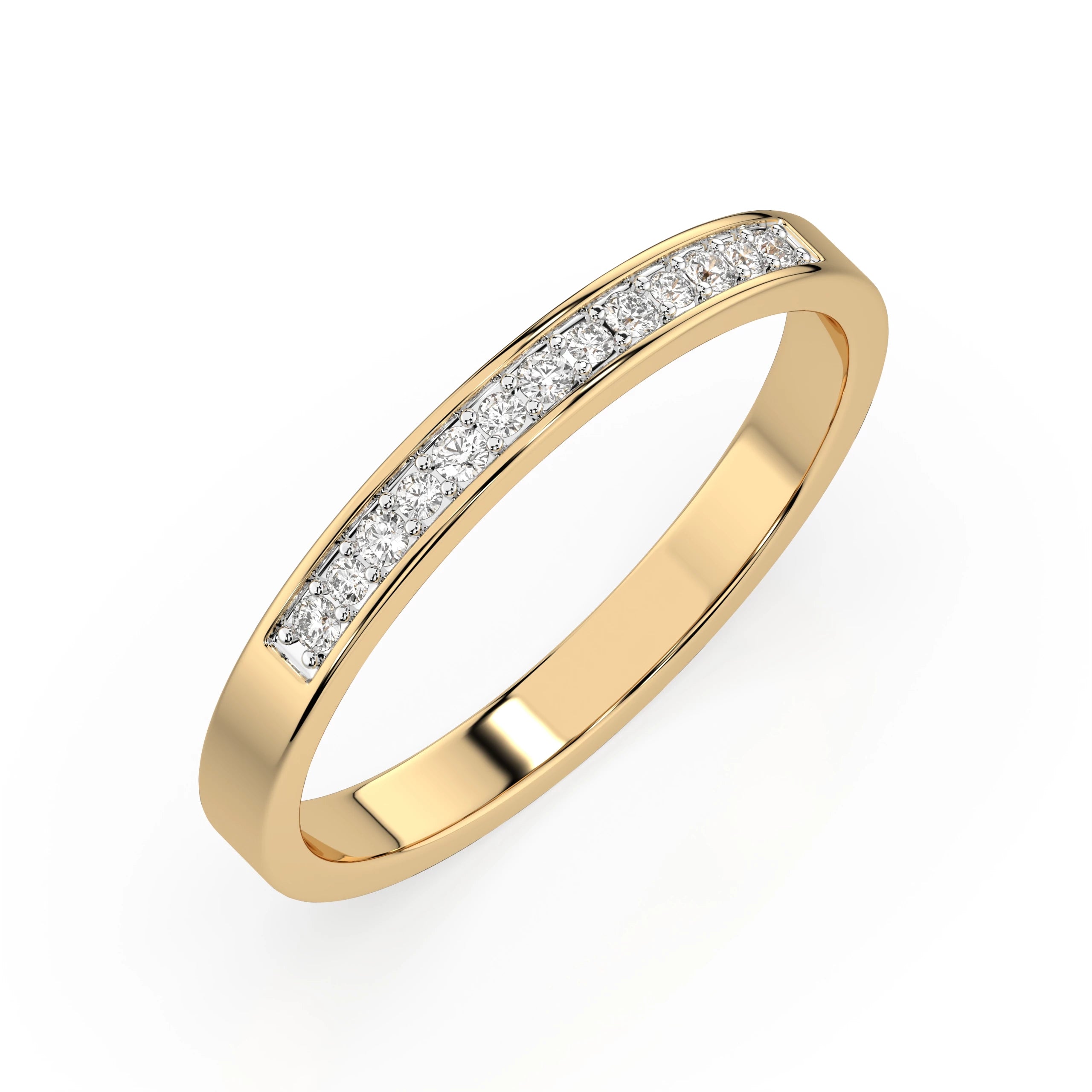 Inel din Aur cu Diamante Rotunde Briliant 0.11 CT