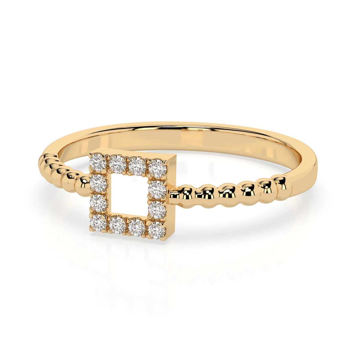 Inel din Aur cu Diamante, Forma Rotund Briliant, 0,07 CT
