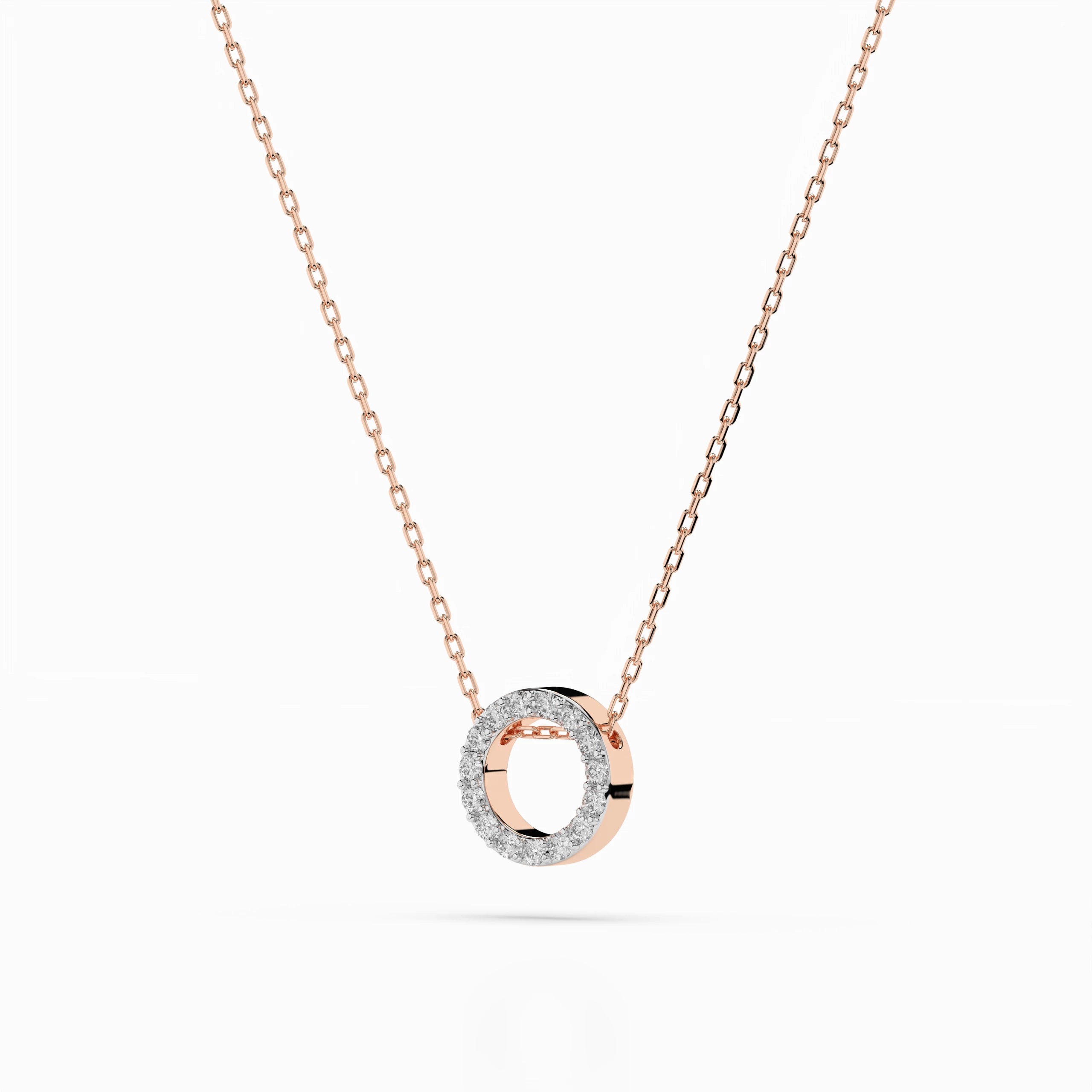 Colier din Aur cu Diamante Rotunde Briliant 0.09 CT