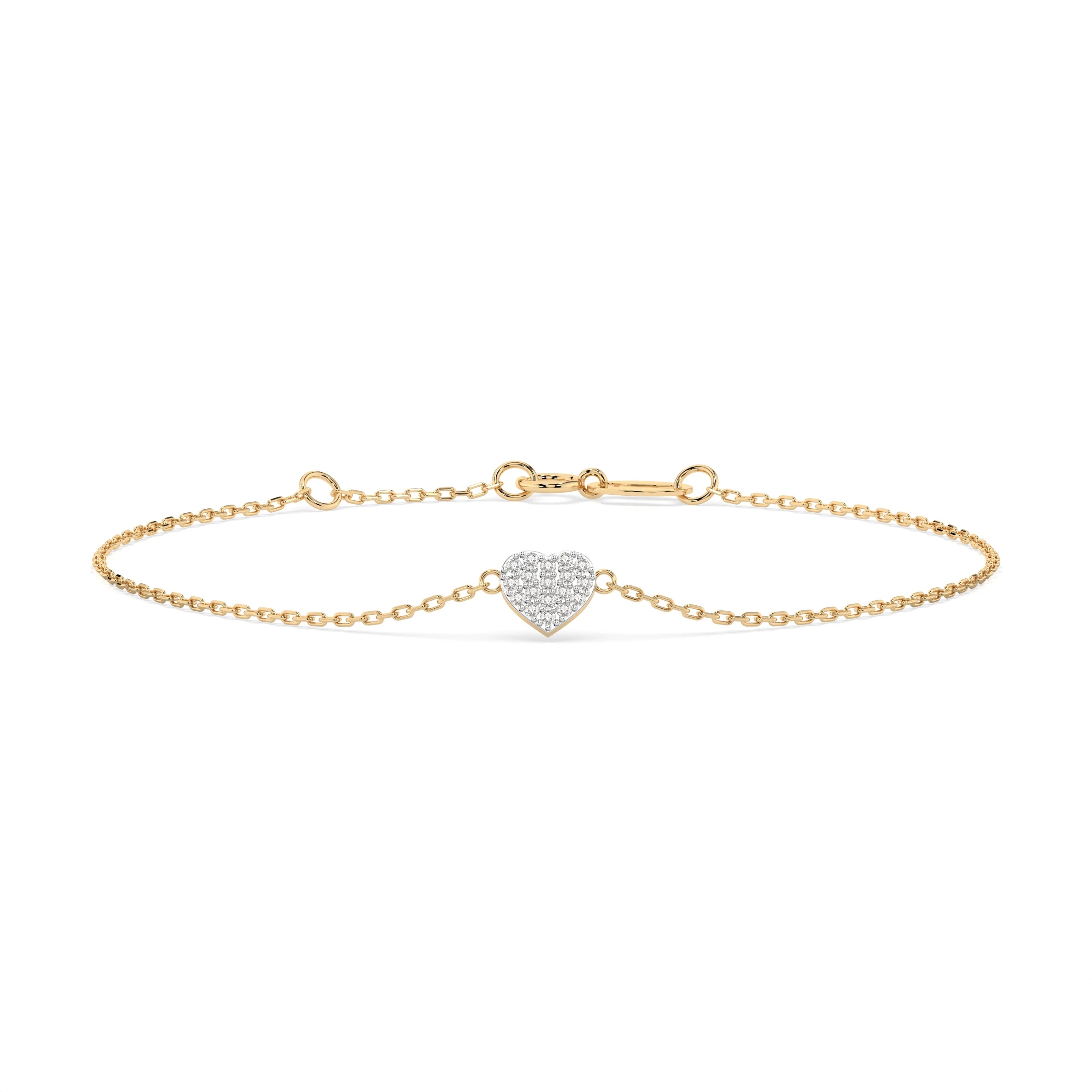 Brățară din Aur cu Diamante Rotunde Briliant 0.09 CT
