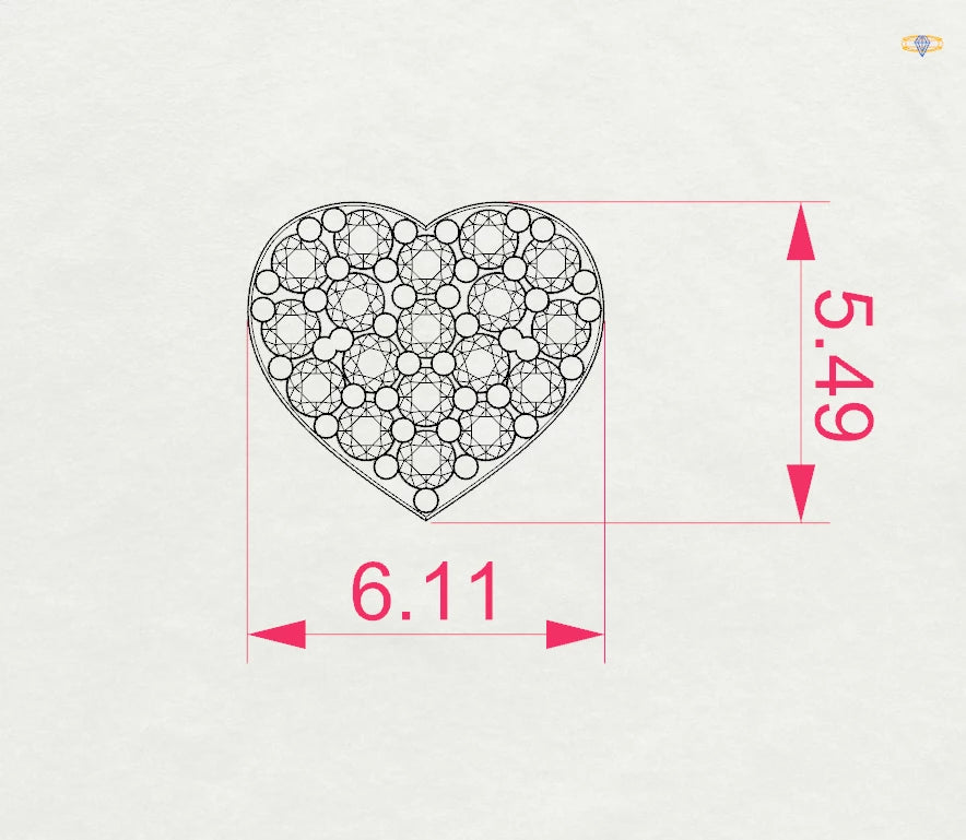 Cercei din Aur cu Diamante Rotunde Briliant 0.18 CT